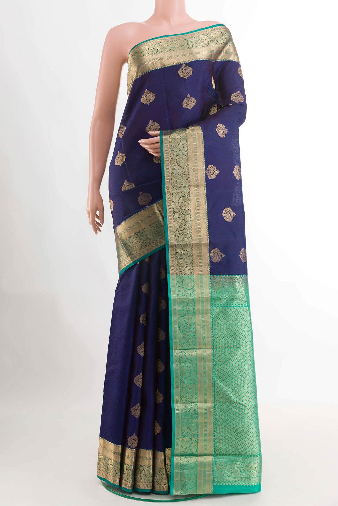 Blue Kanchipuram Silk Saree