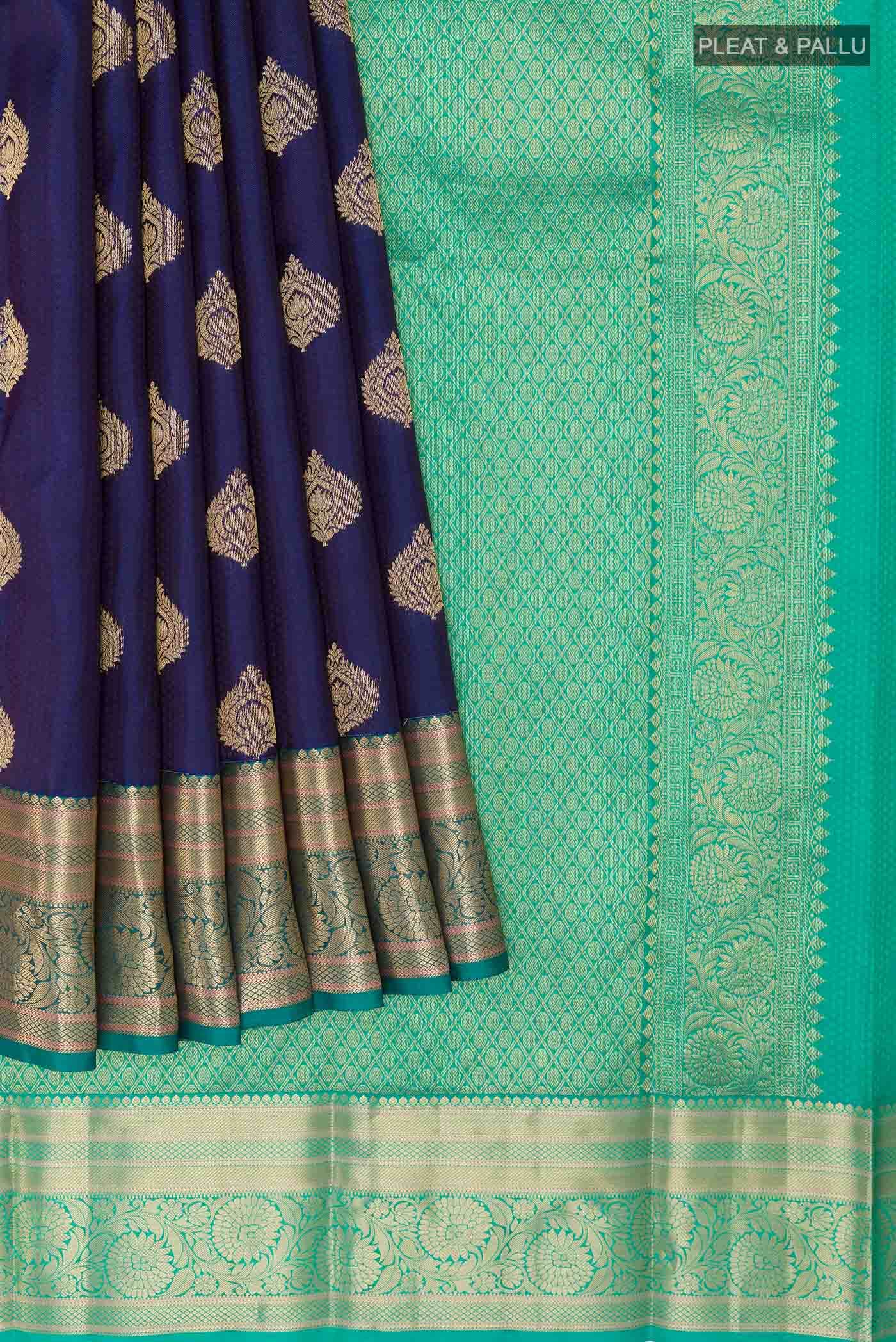 Blue Kanchipuram Silk Saree