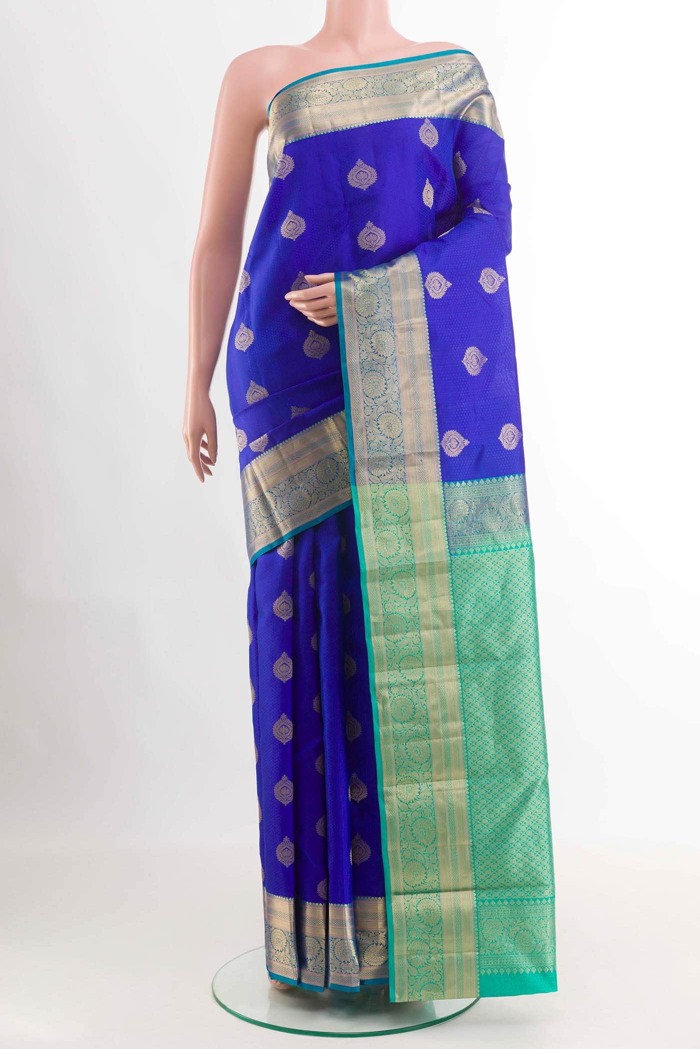 Blue Kanchipuram Silk Saree
