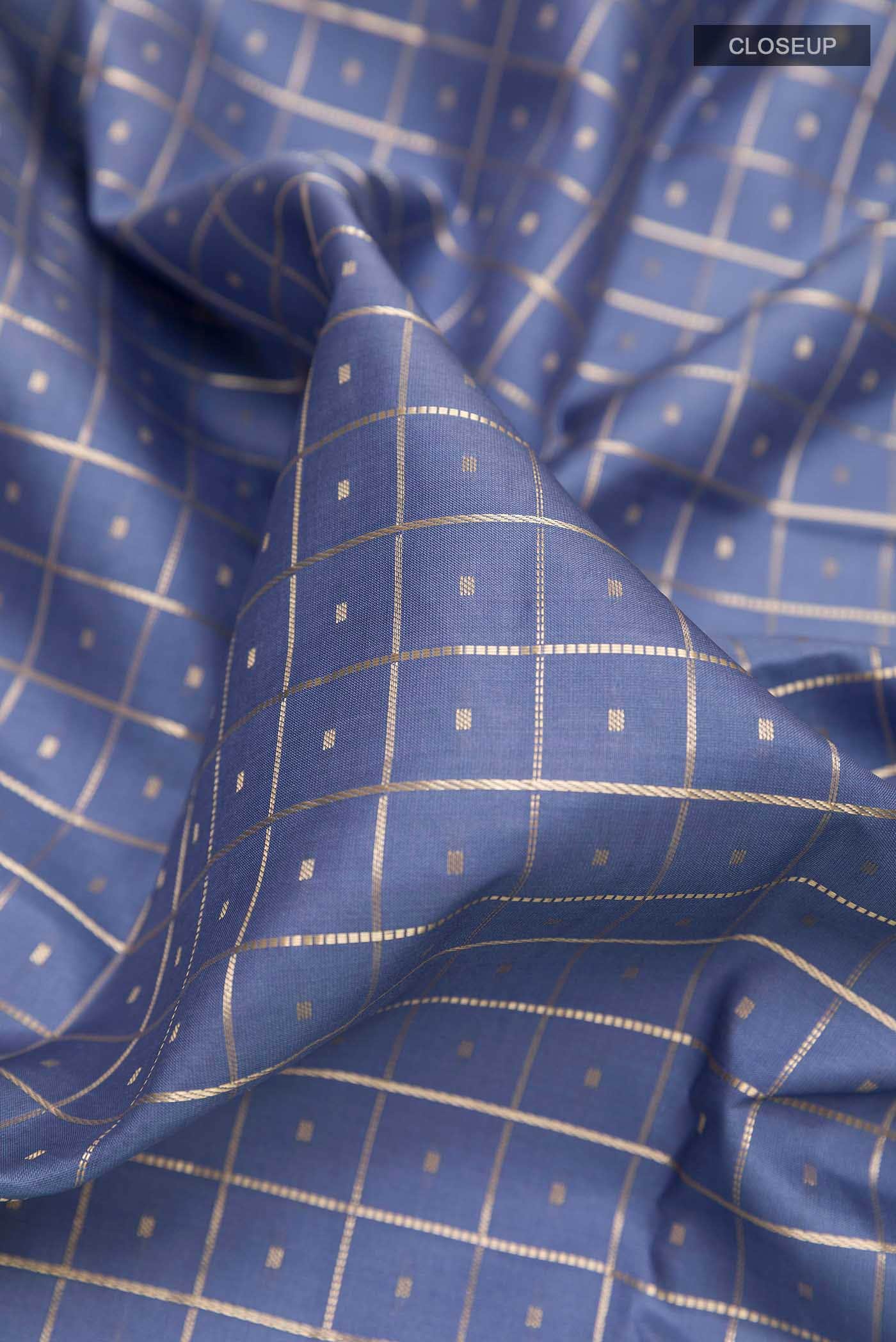 Blue Kanchipuram Silk Saree