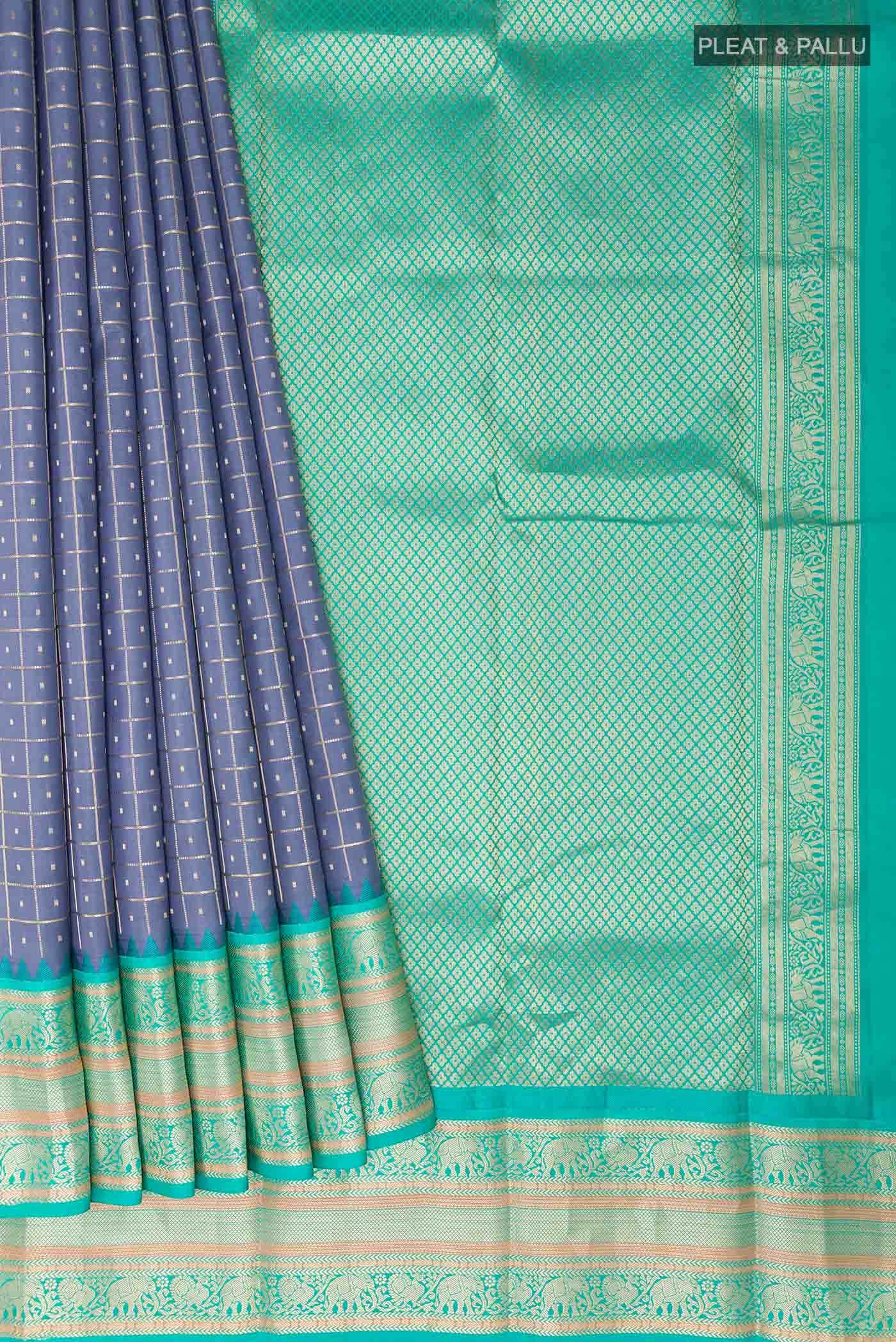 Blue Kanchipuram Silk Saree
