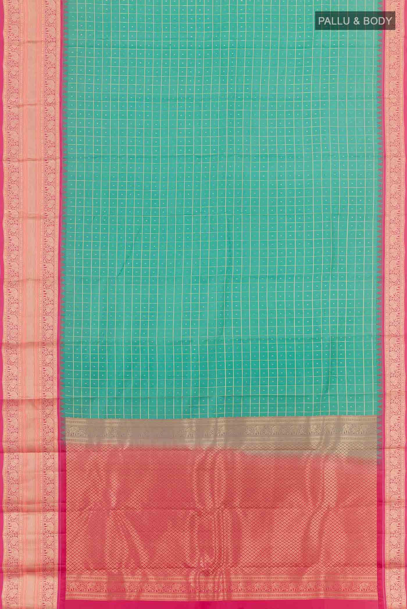 Sage Green Kanchipuram Silk Saree