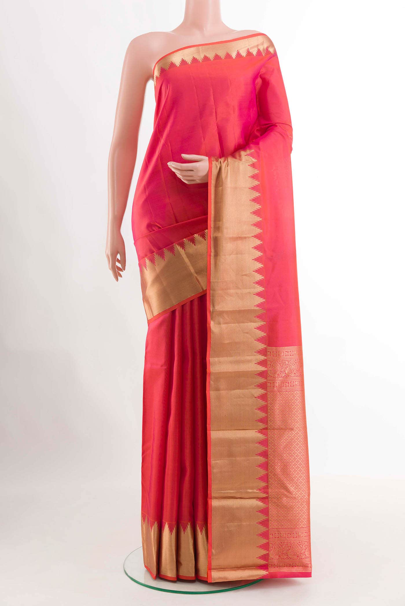 Pink Kanchipuram Silk Saree