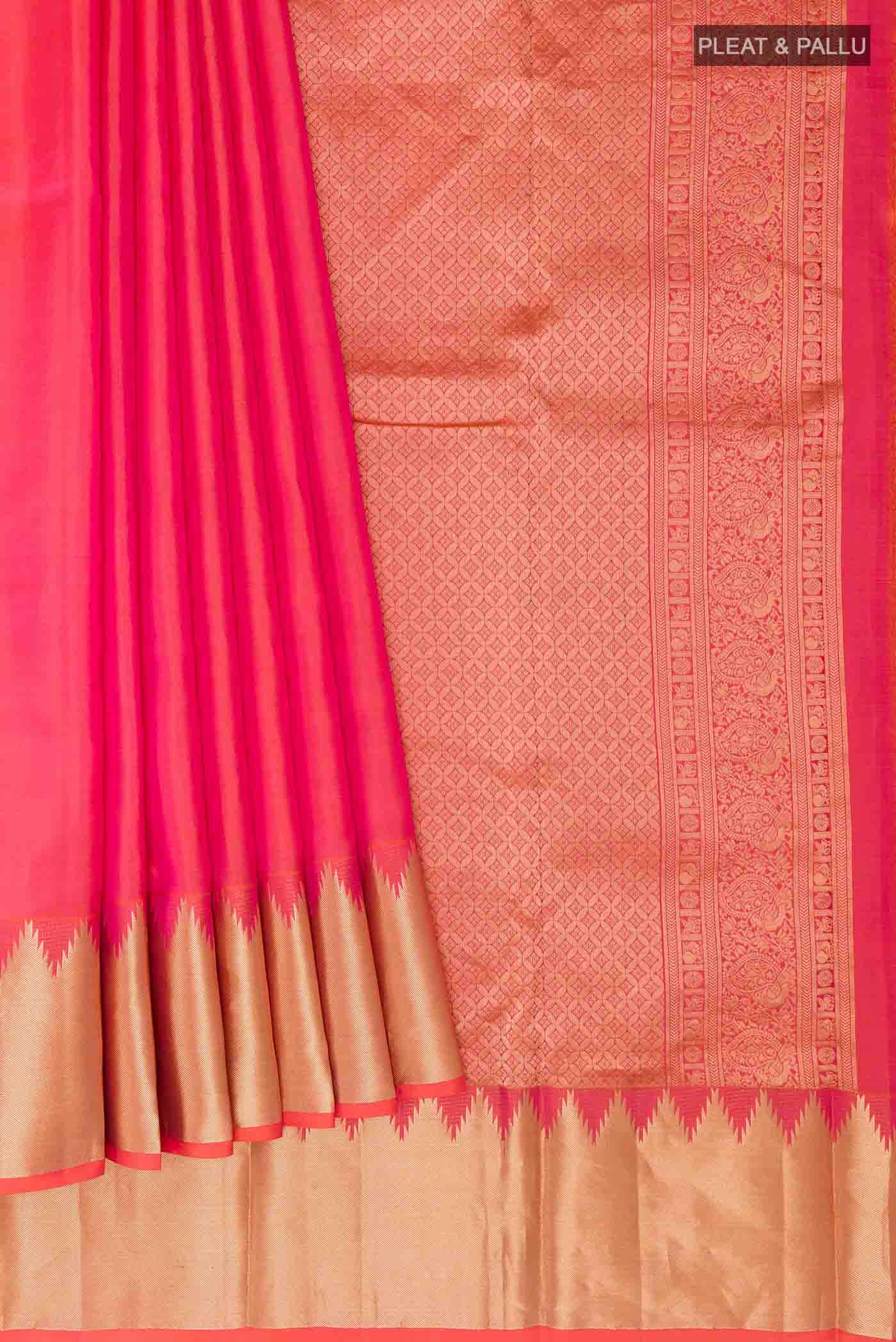 Pink Kanchipuram Silk Saree