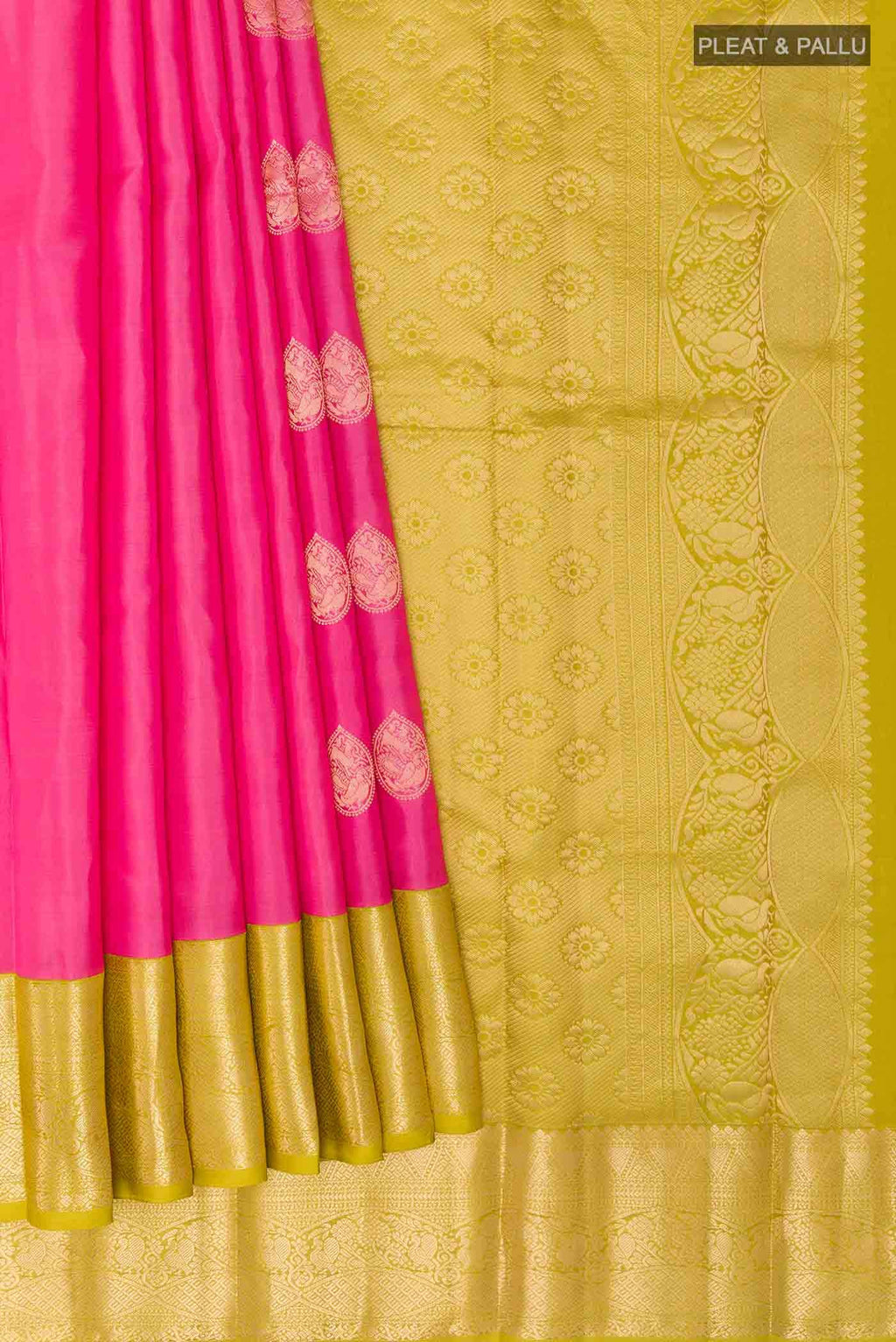 Pink Kanchipuram Silk Saree