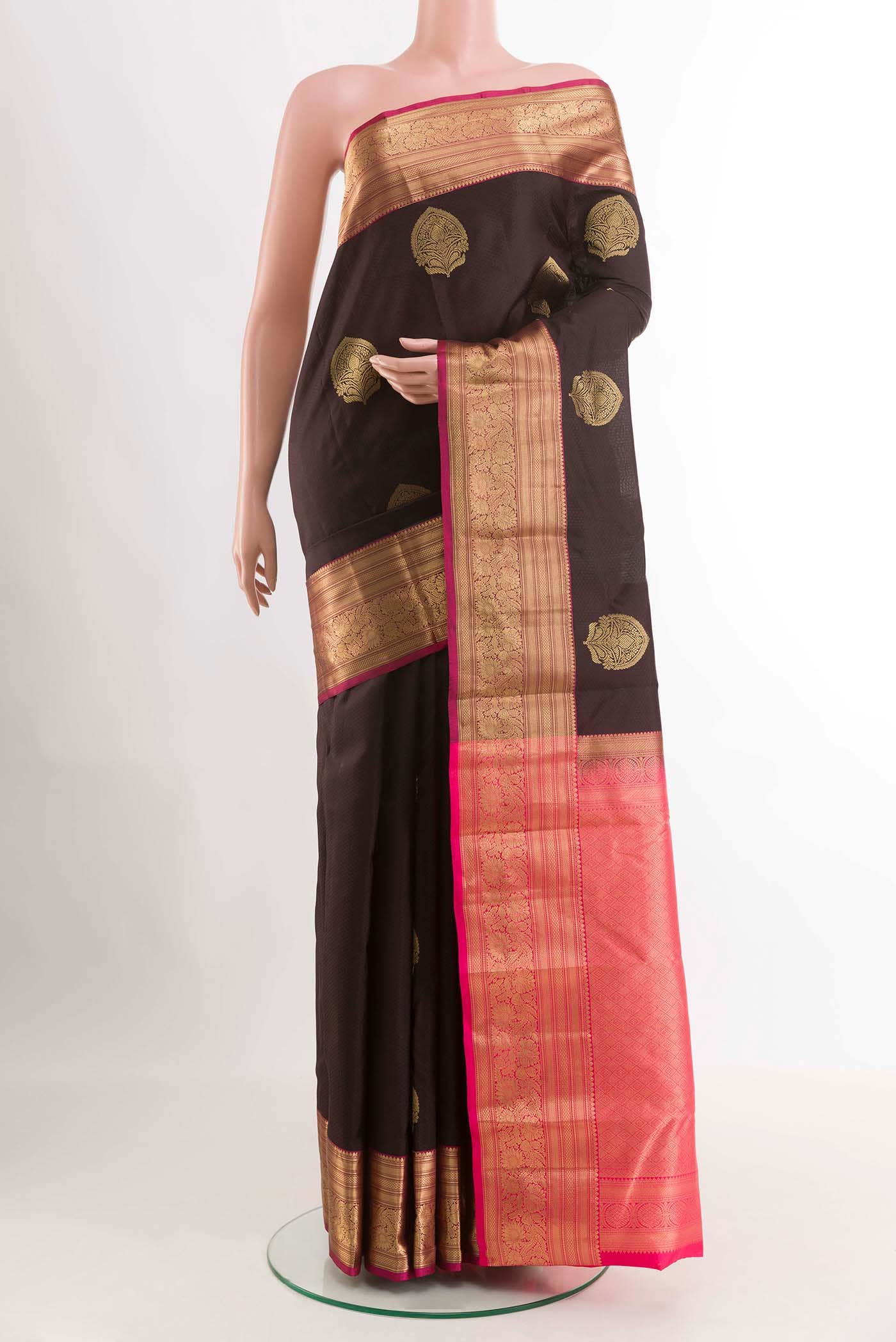 Black Kanchipuram Silk Saree