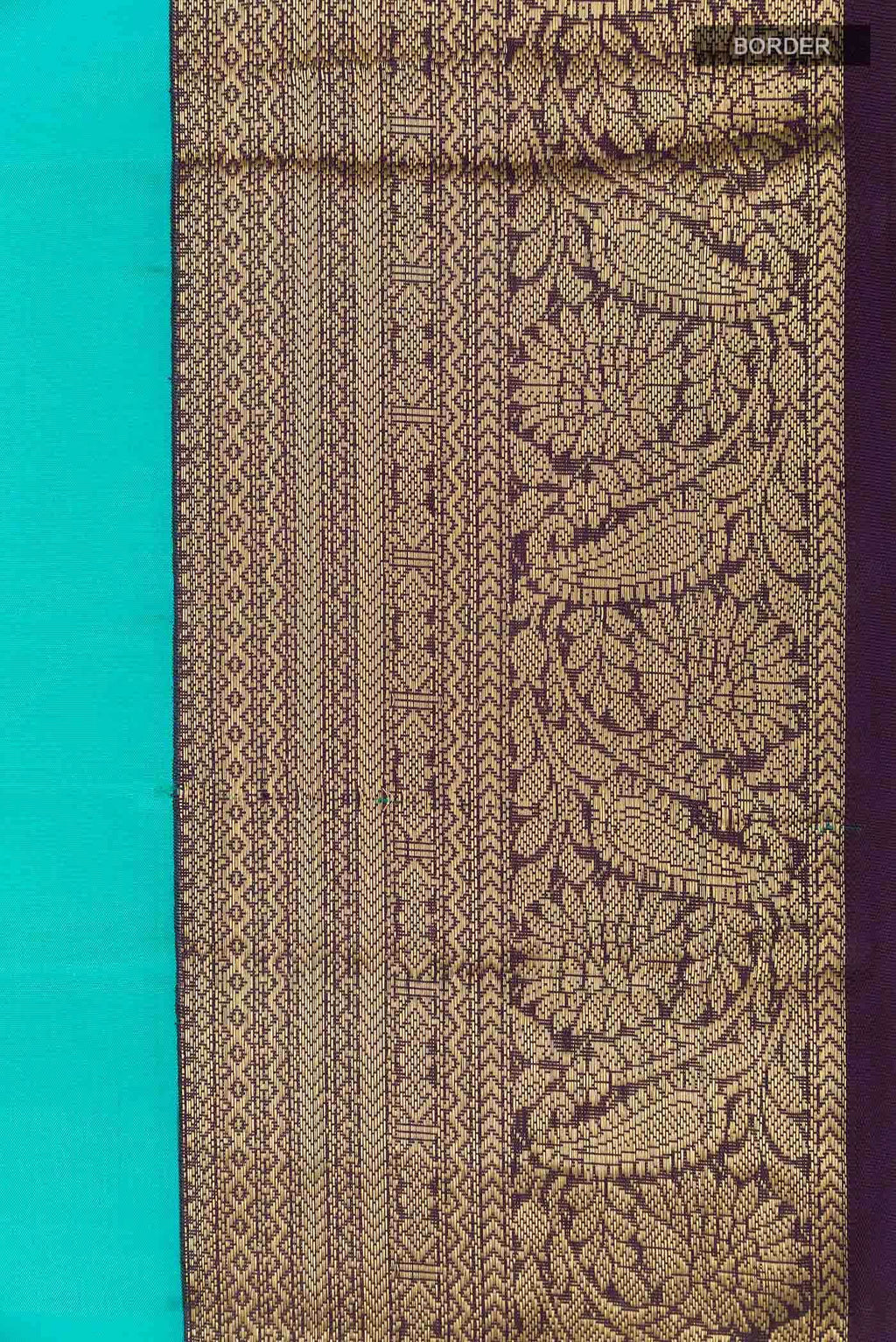 Turquoise Kanchipuram Silk Saree