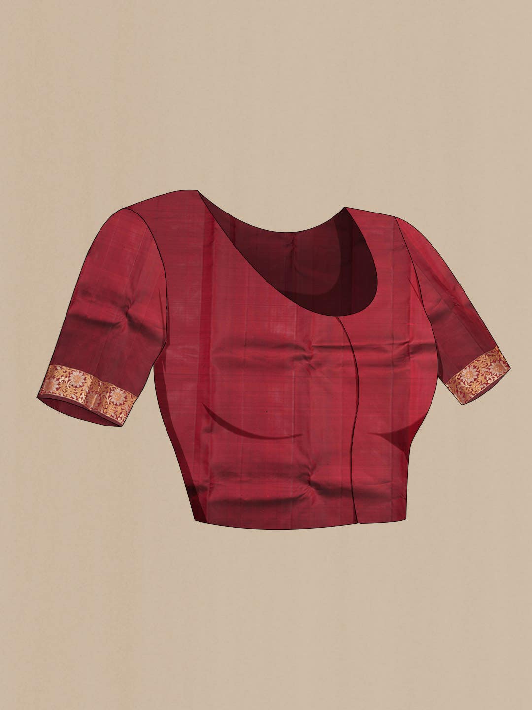 Maroon Kanchipuram Silk Saree