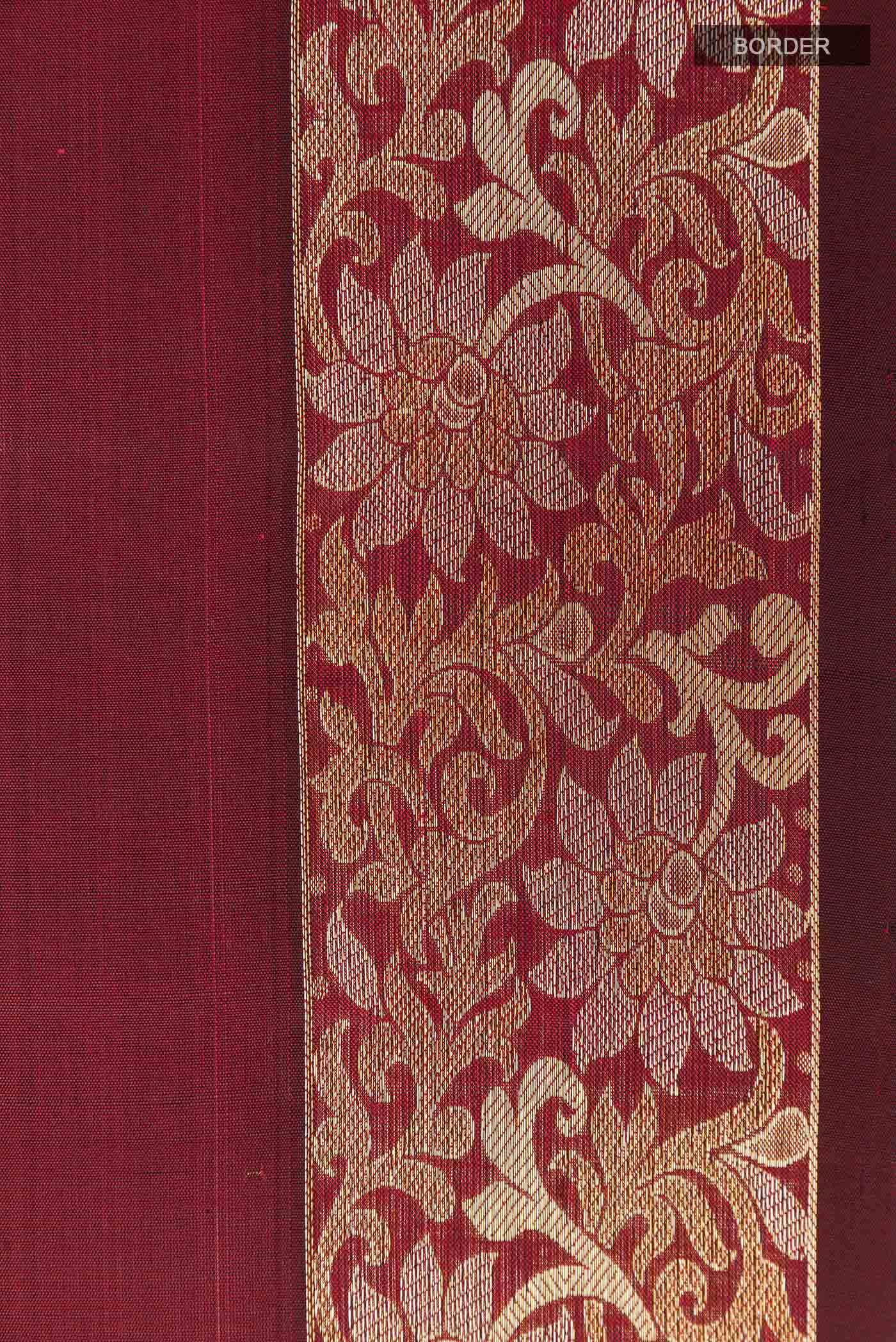 Maroon Kanchipuram Silk Saree