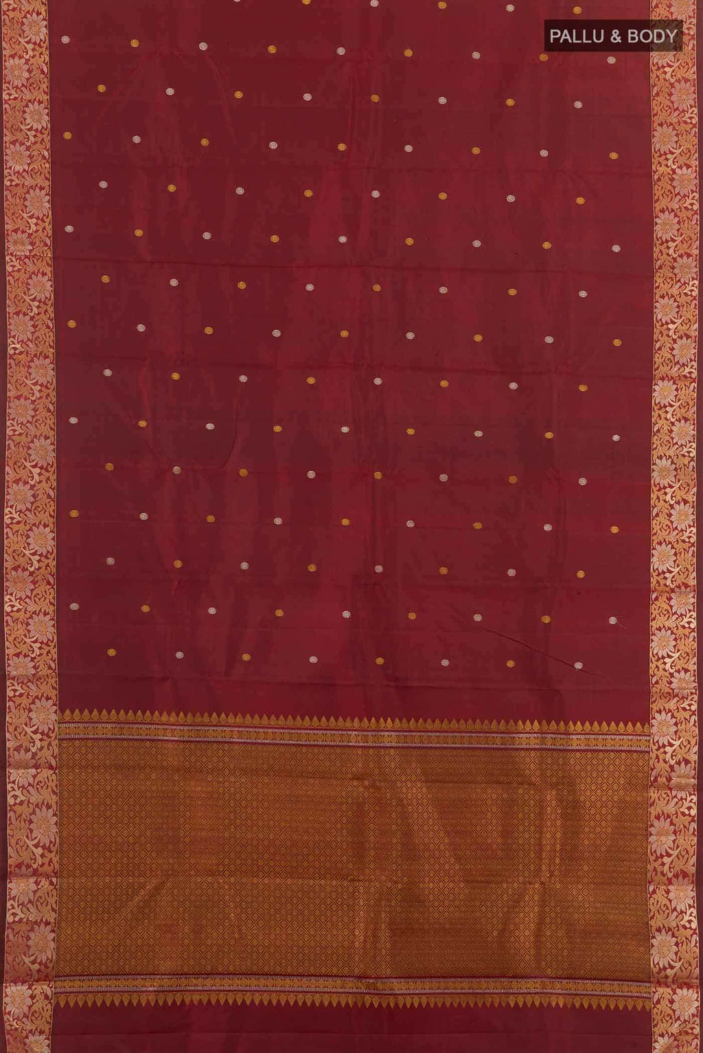 Maroon Kanchipuram Silk Saree