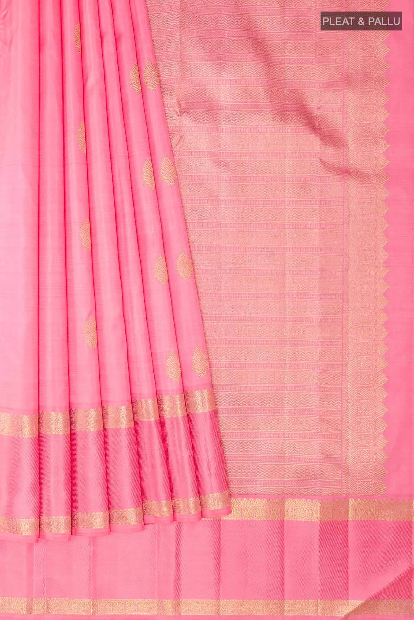 Pink Kanchipuram Silk Saree