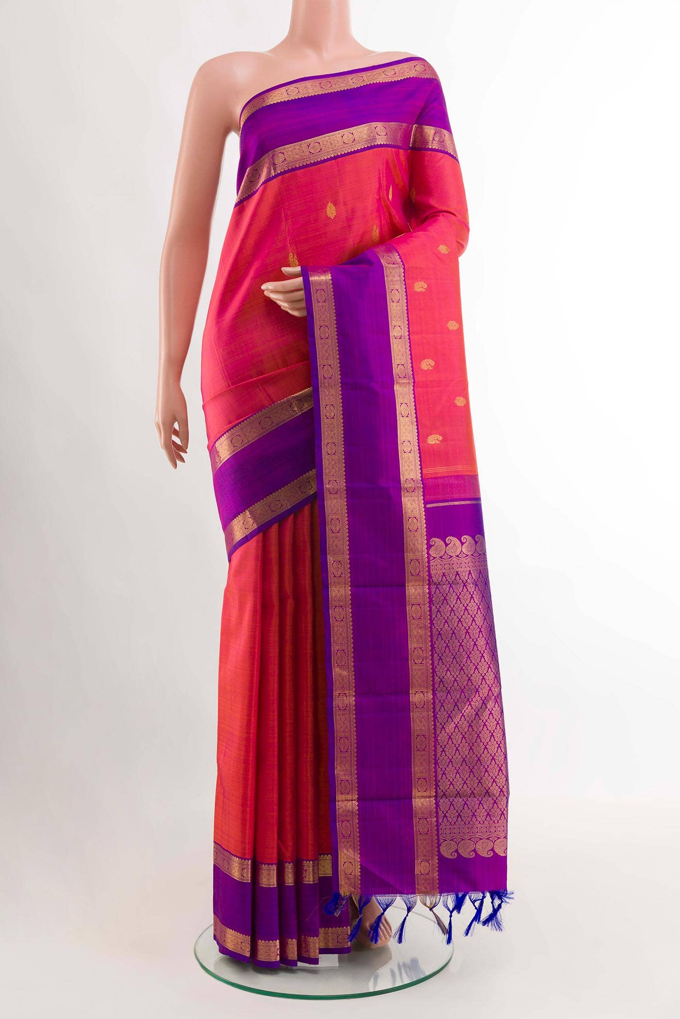 Pink Kanchipuram Silk Saree