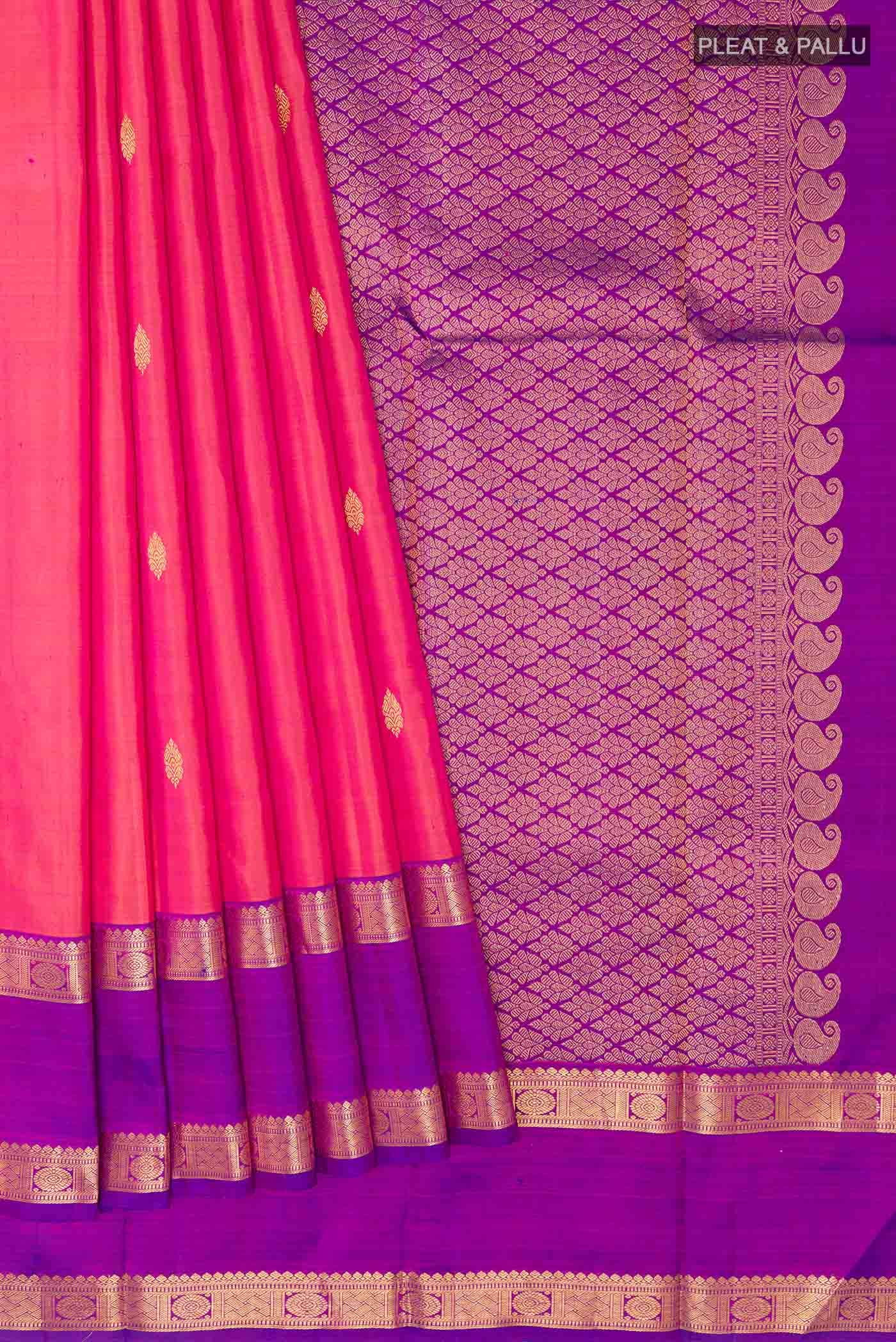 Pink Kanchipuram Silk Saree