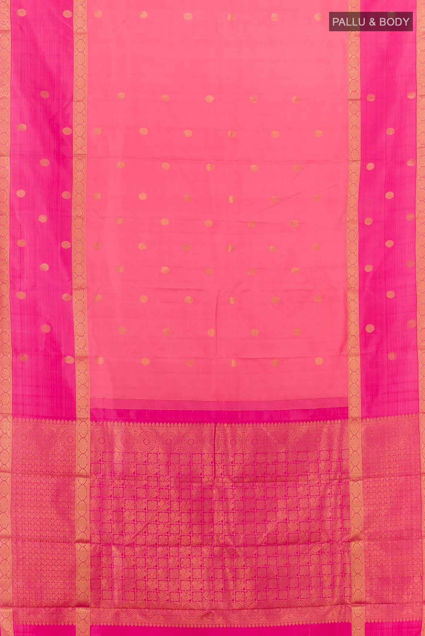 Pink Kanchipuram Silk Saree