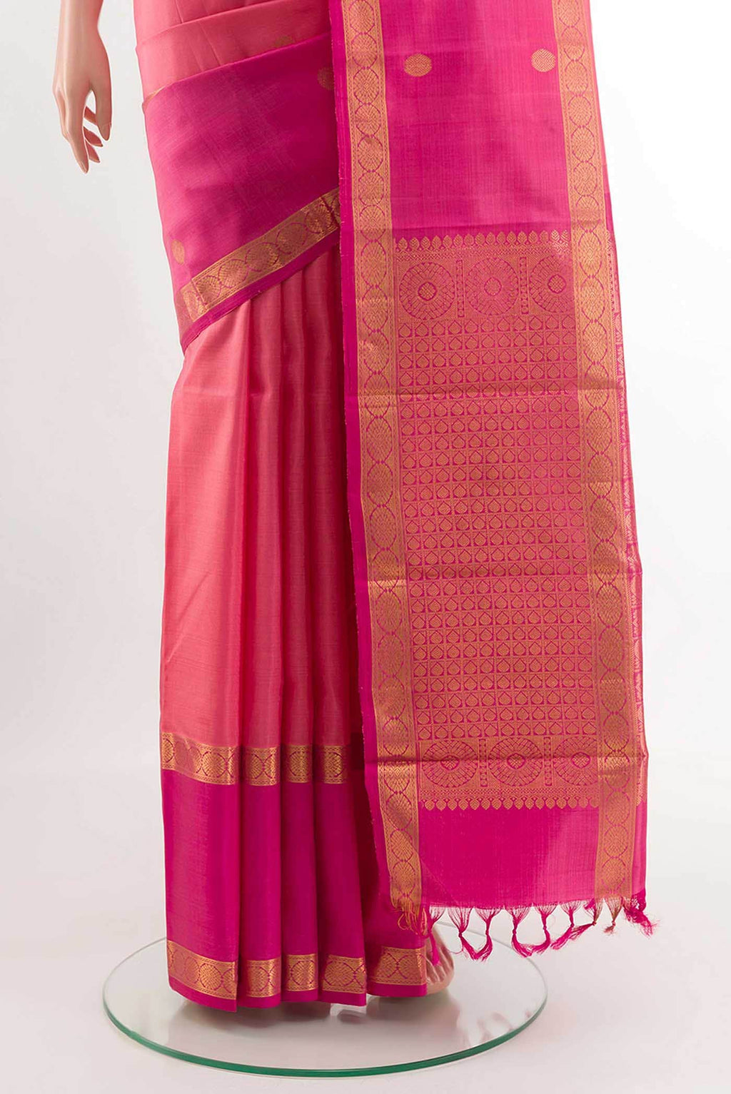 Pink Kanchipuram Silk Saree