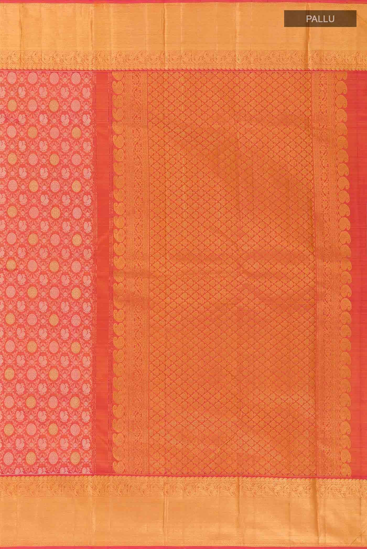 Pink Dual Tone Kanchipuram Silk Saree