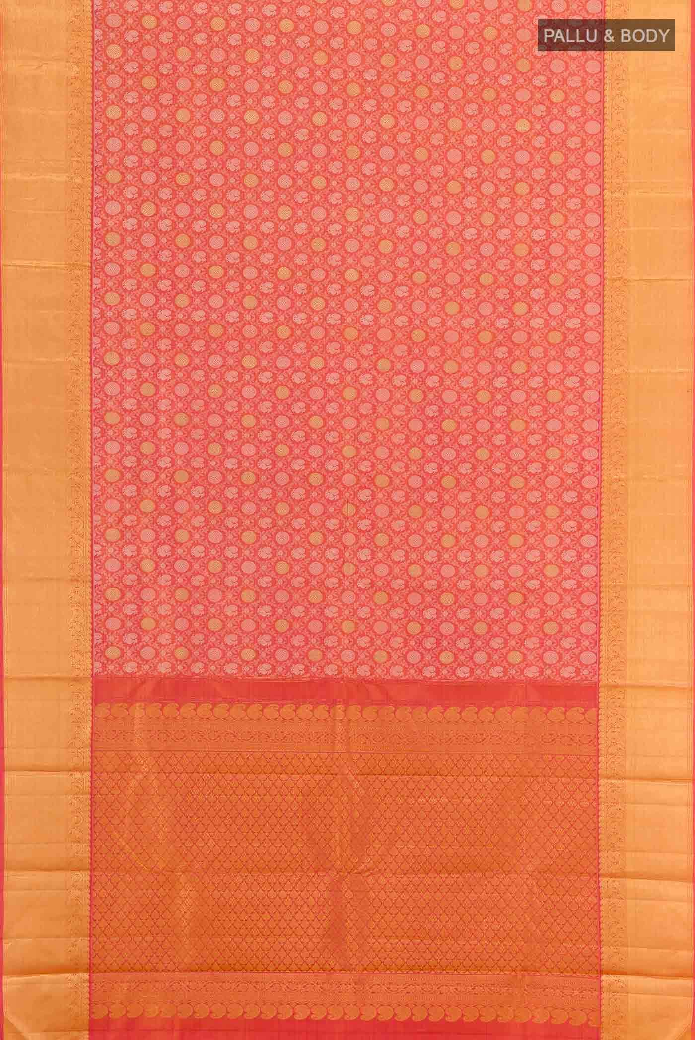 Pink Dual Tone Kanchipuram Silk Saree