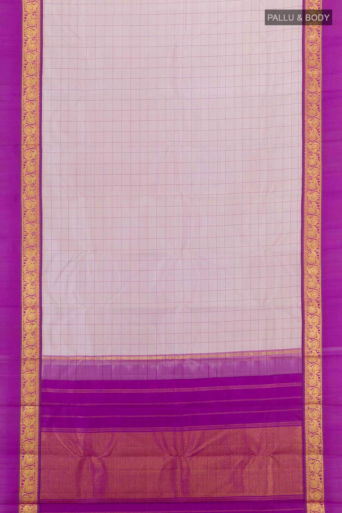 Cream Kanchipuram Silk Saree