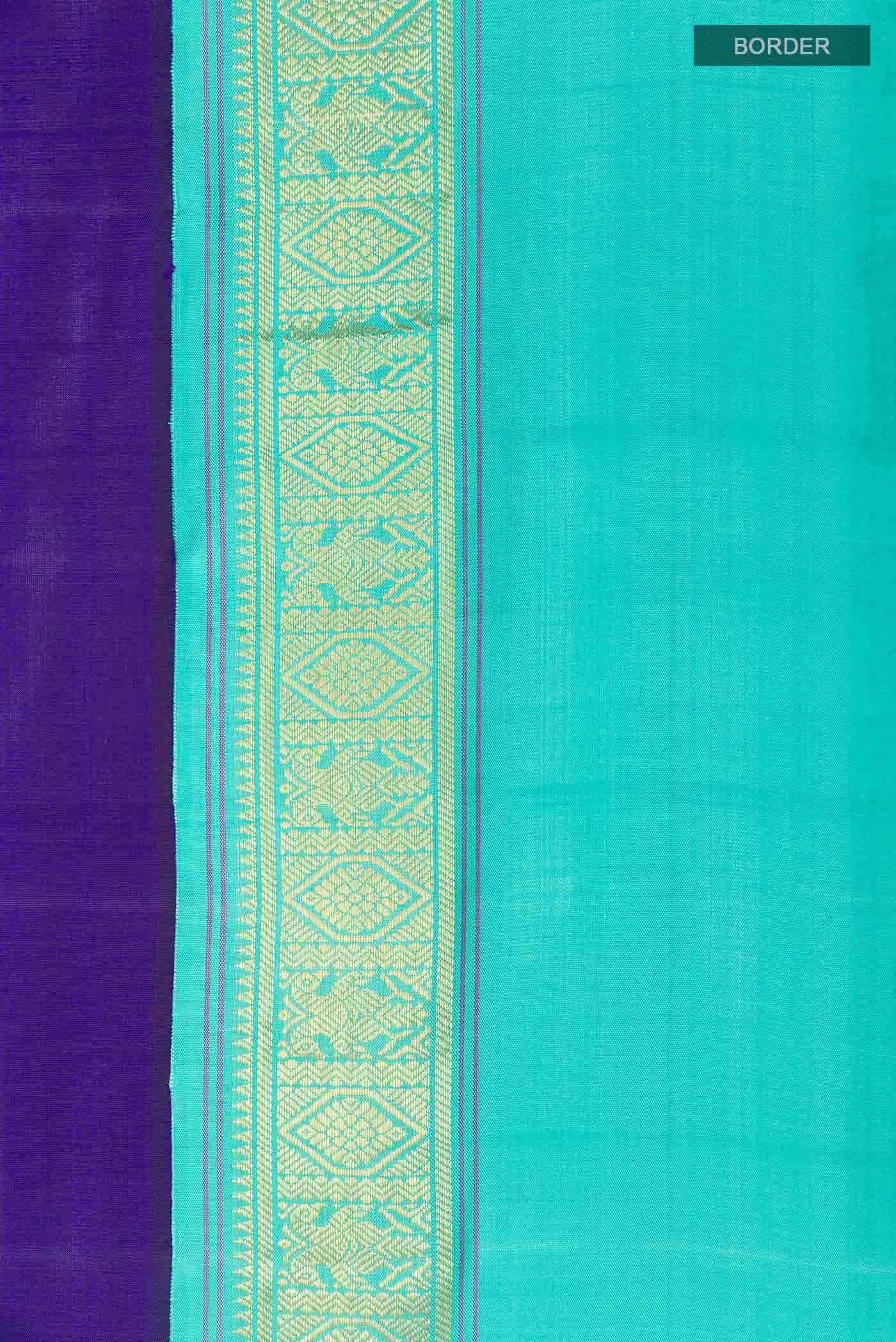 Blue Kanchipuram Silk Saree