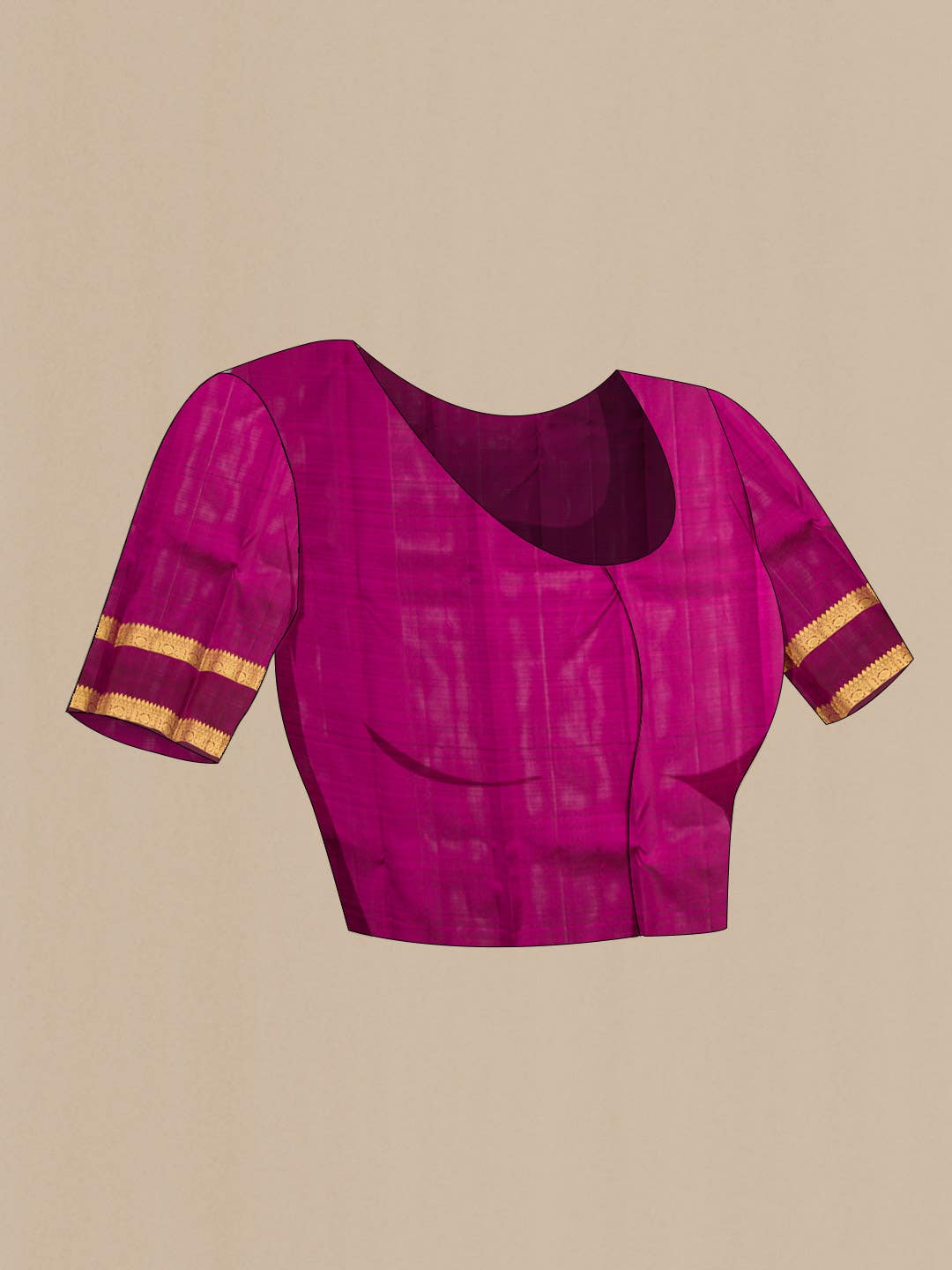 Peach Kanchipuram Silk Saree