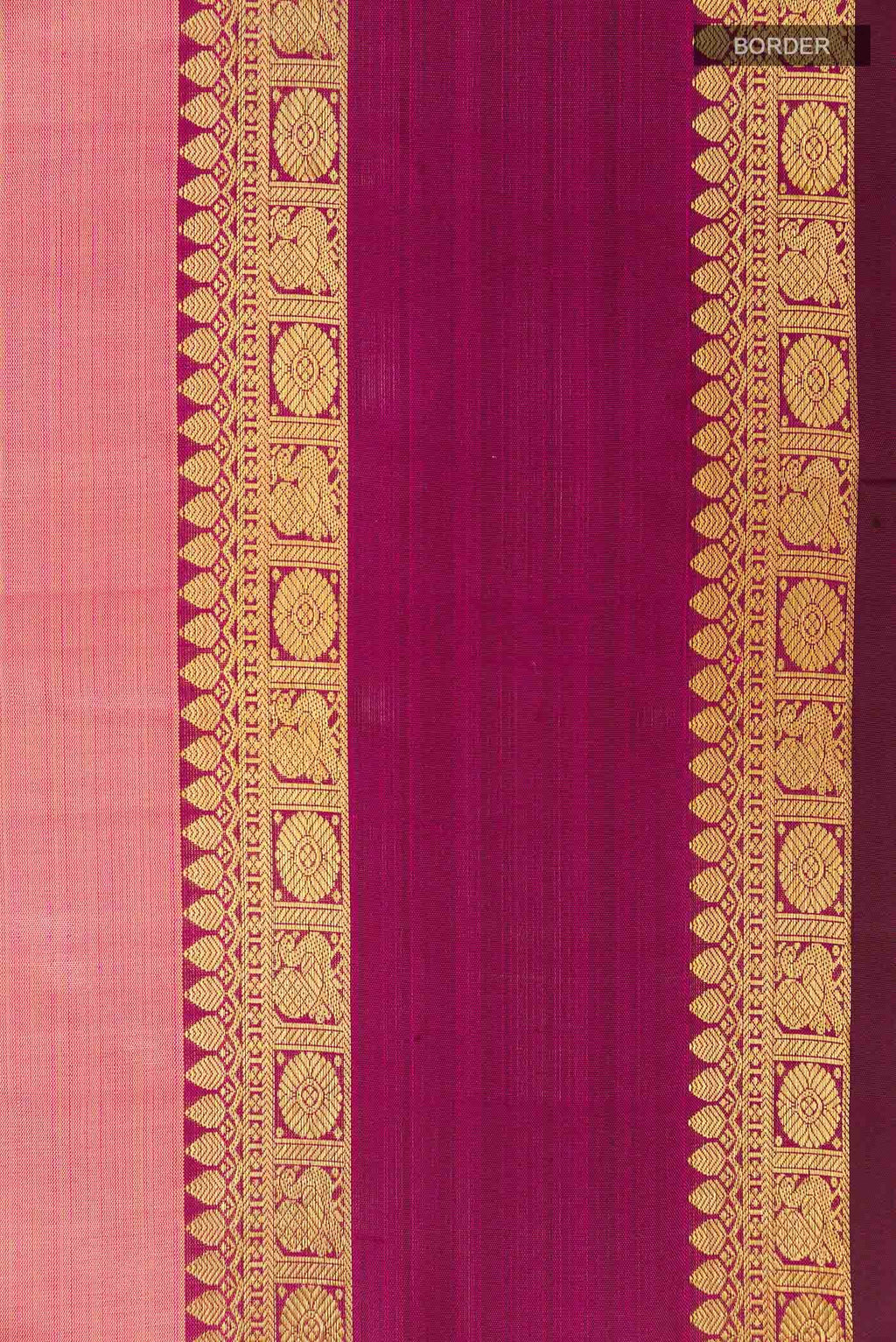 Peach Kanchipuram Silk Saree