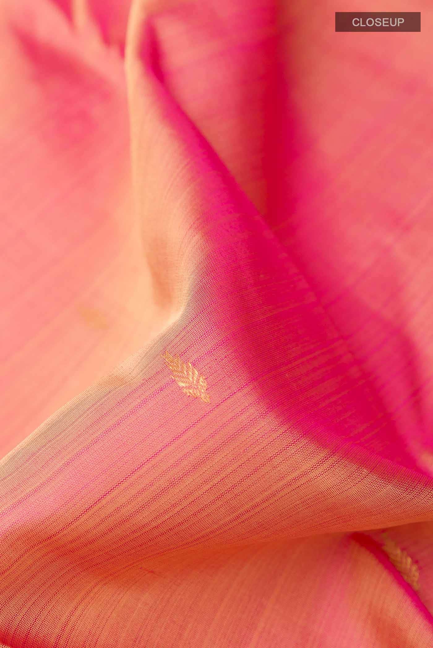 Peach Kanchipuram Silk Saree