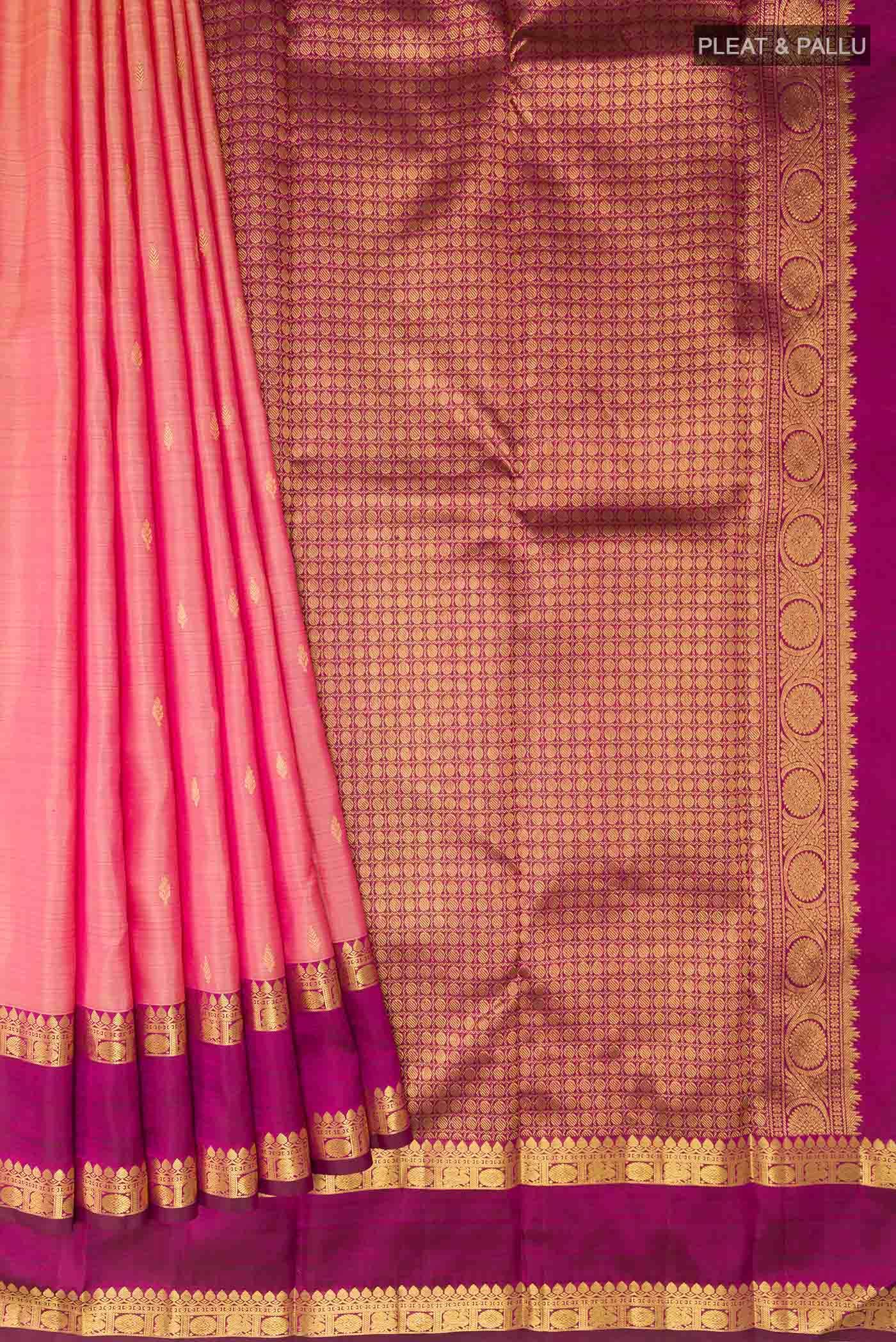 Peach Kanchipuram Silk Saree
