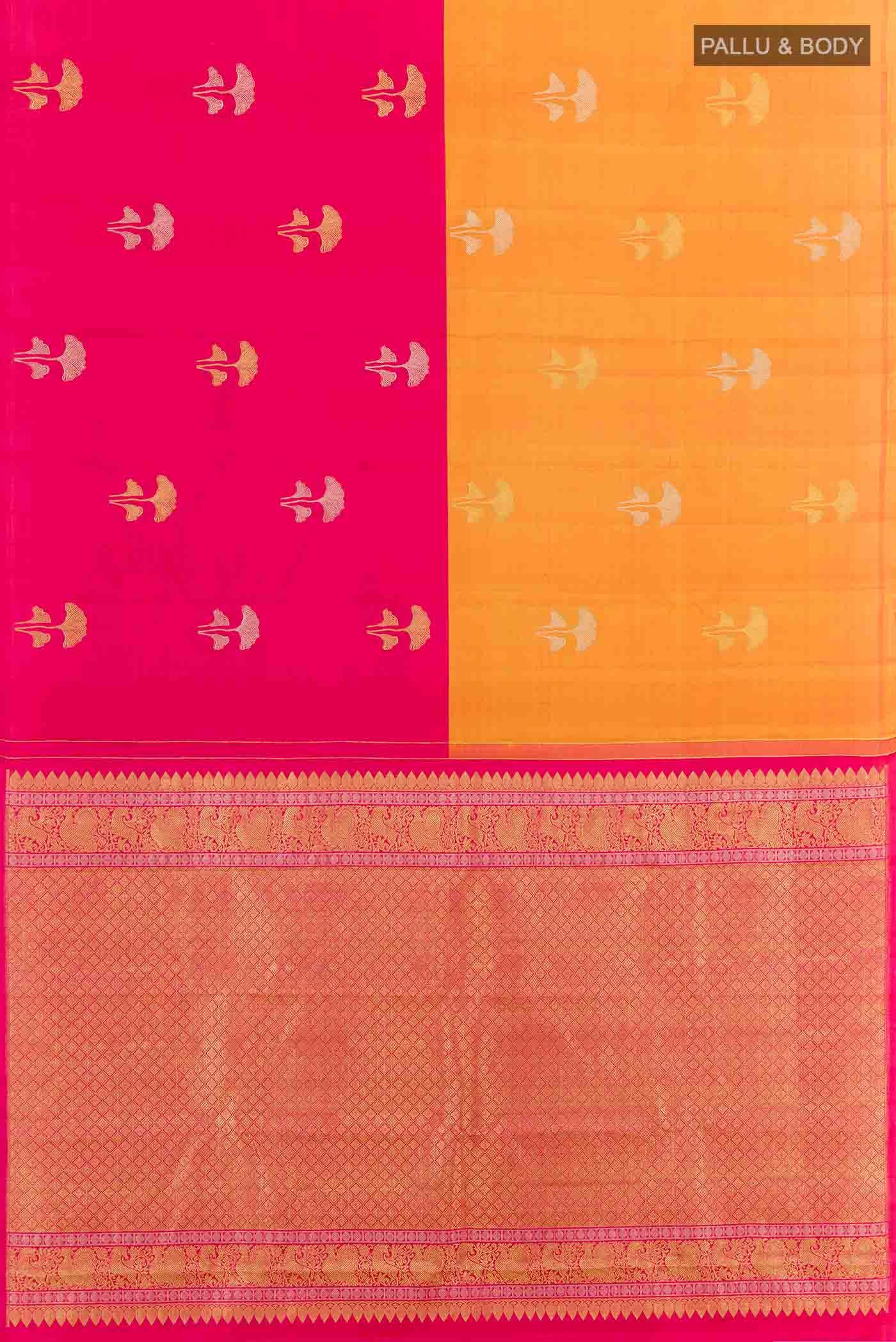 Orange Kanchipuram Silk Saree
