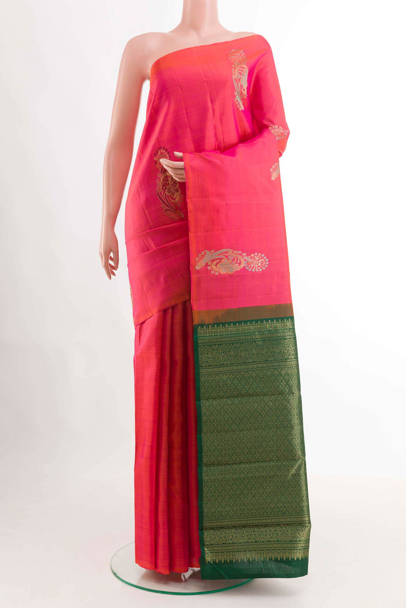 Pink Kanchipuram Silk Saree
