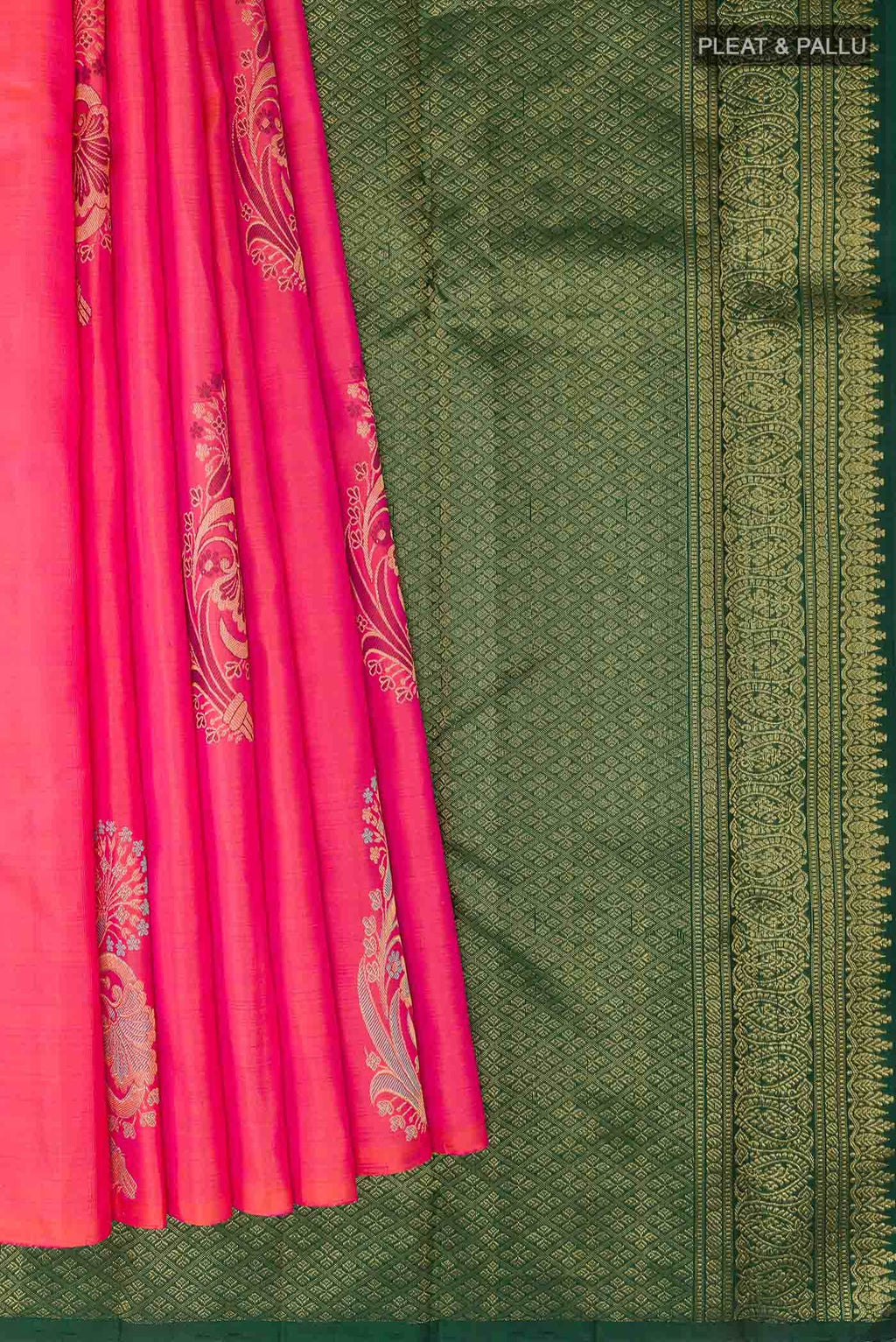 Pink Kanchipuram Silk Saree