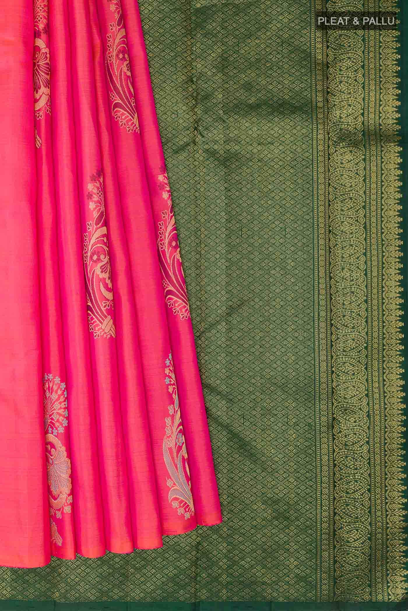 Pink Kanchipuram Silk Saree