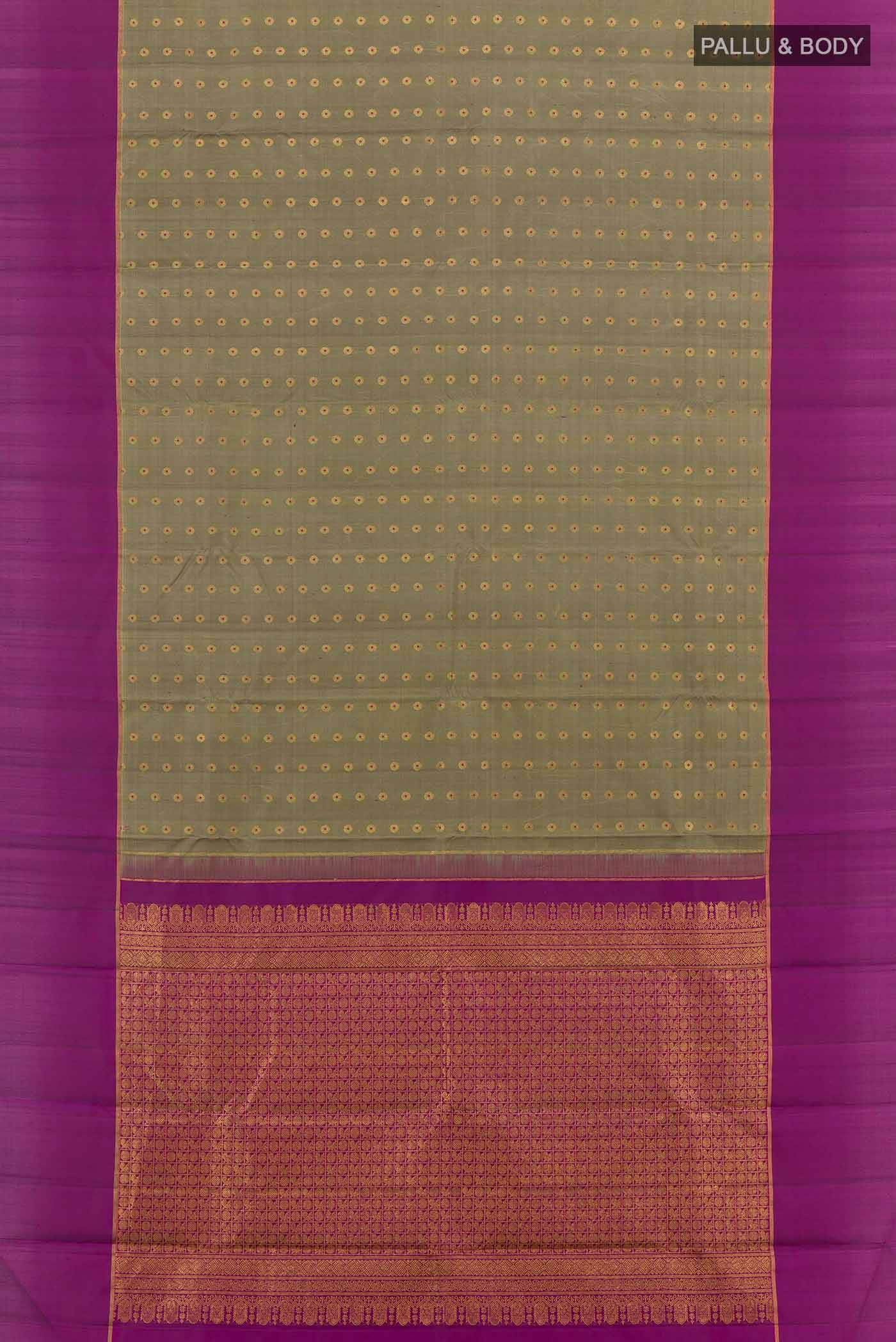 Grey Kanchipuram Silk Saree