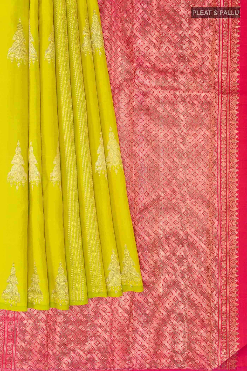 Parrot Green Kanchipuram Silk Saree