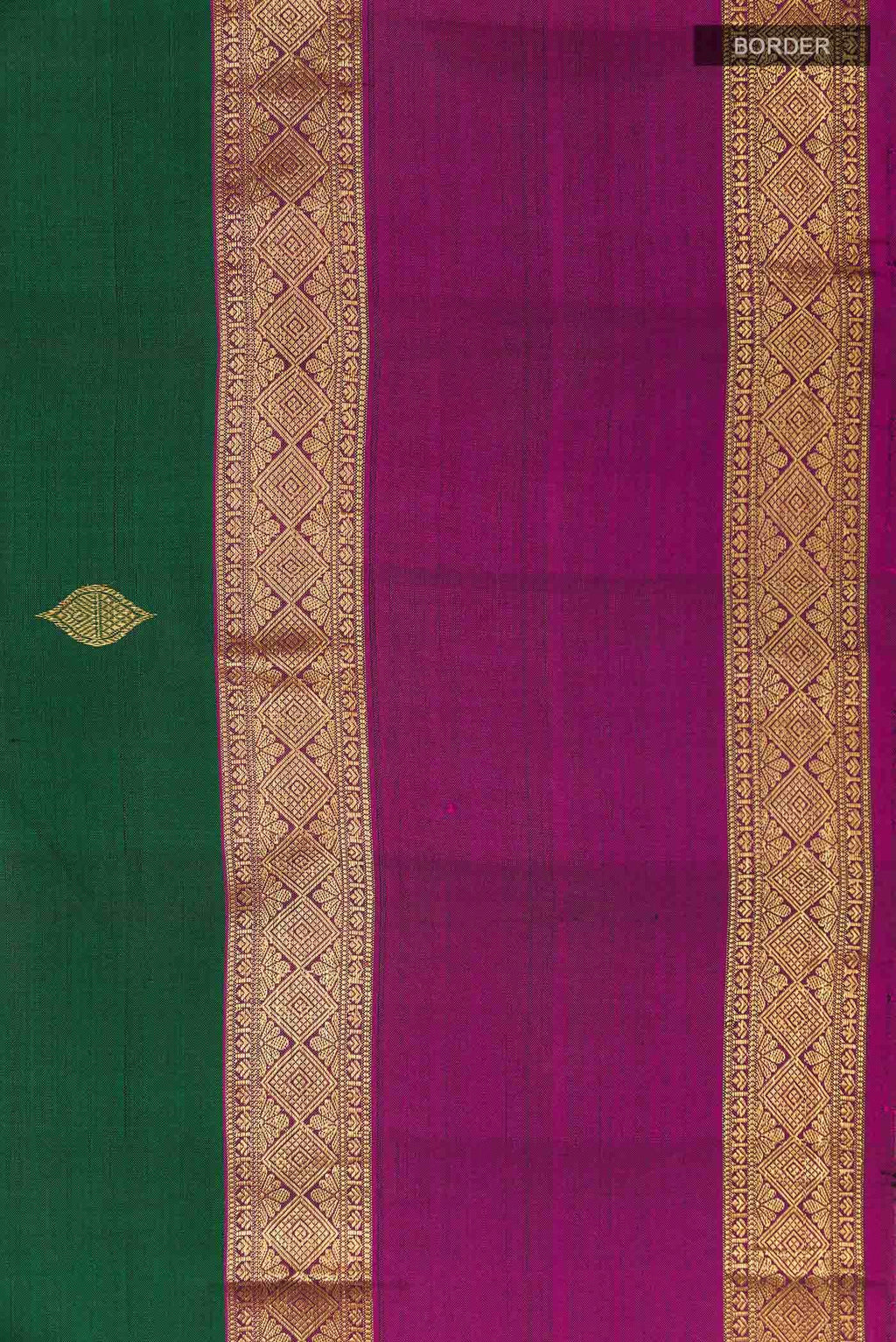 Green Dual Tone Kanchipuram Silk Saree