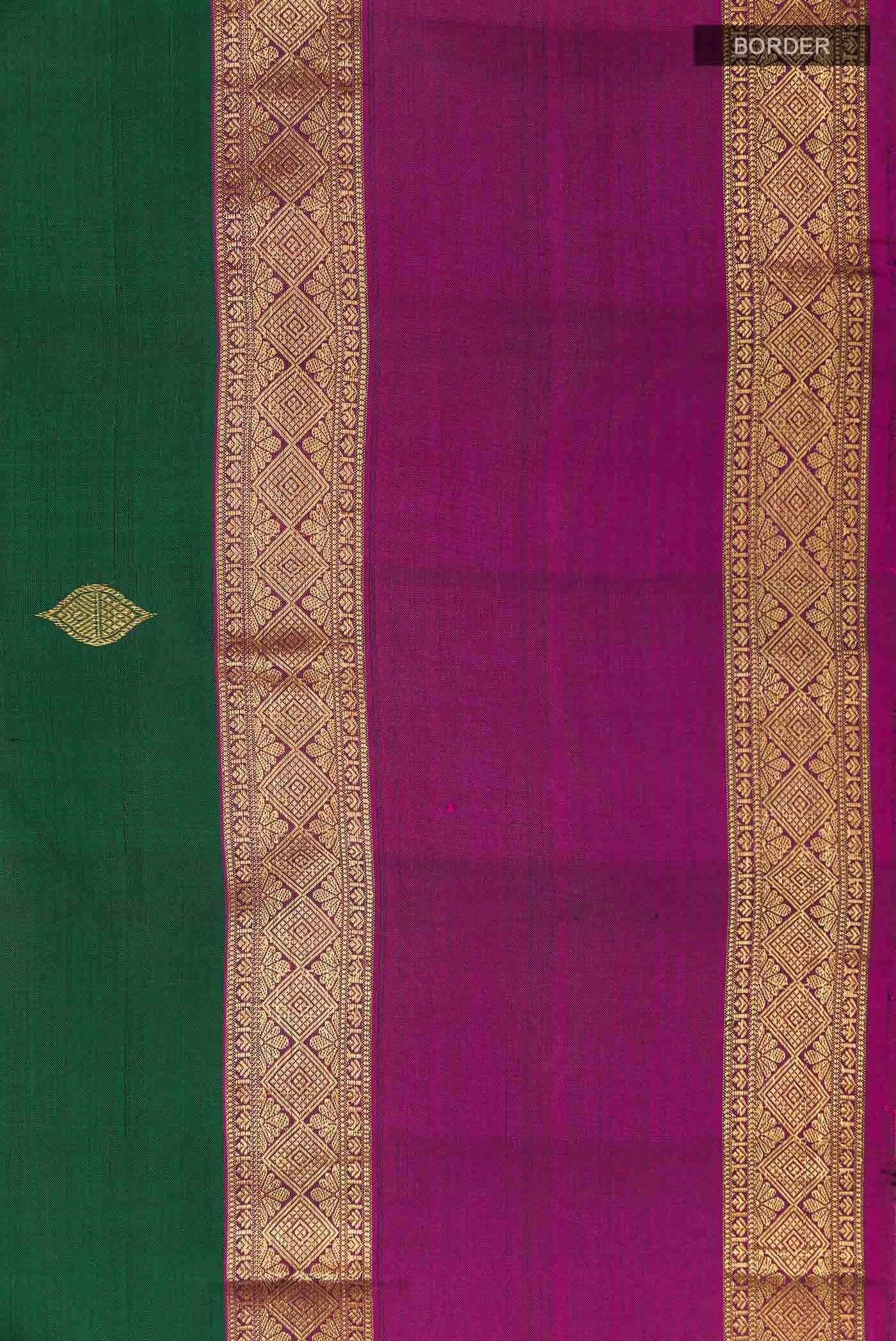 Green Dual Tone Kanchipuram Silk Saree