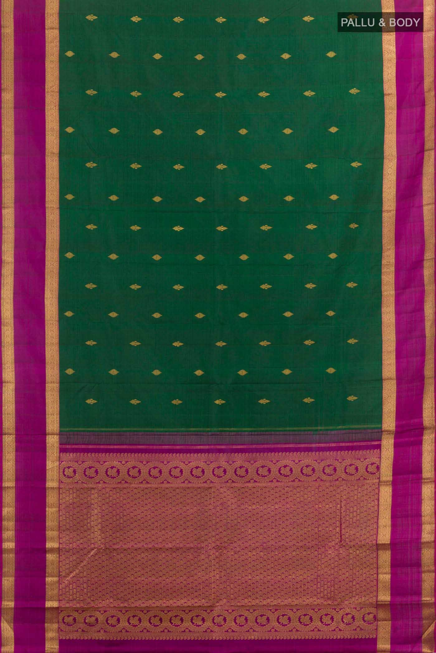 Green Dual Tone Kanchipuram Silk Saree