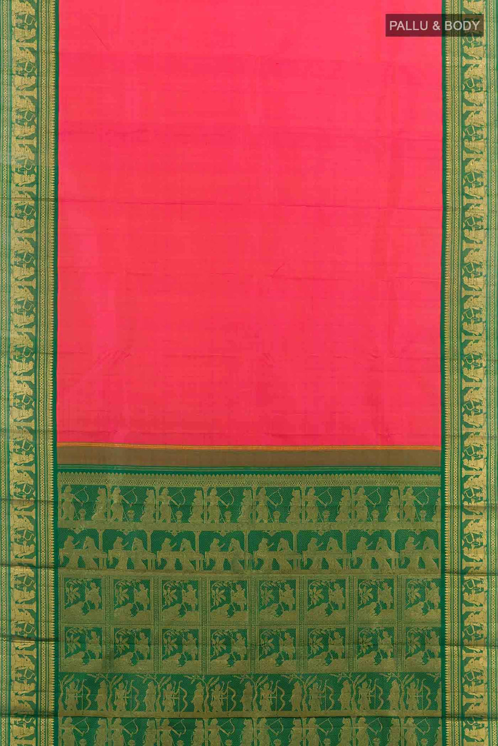 Pink Dual Tone Kanchipuram Silk Saree