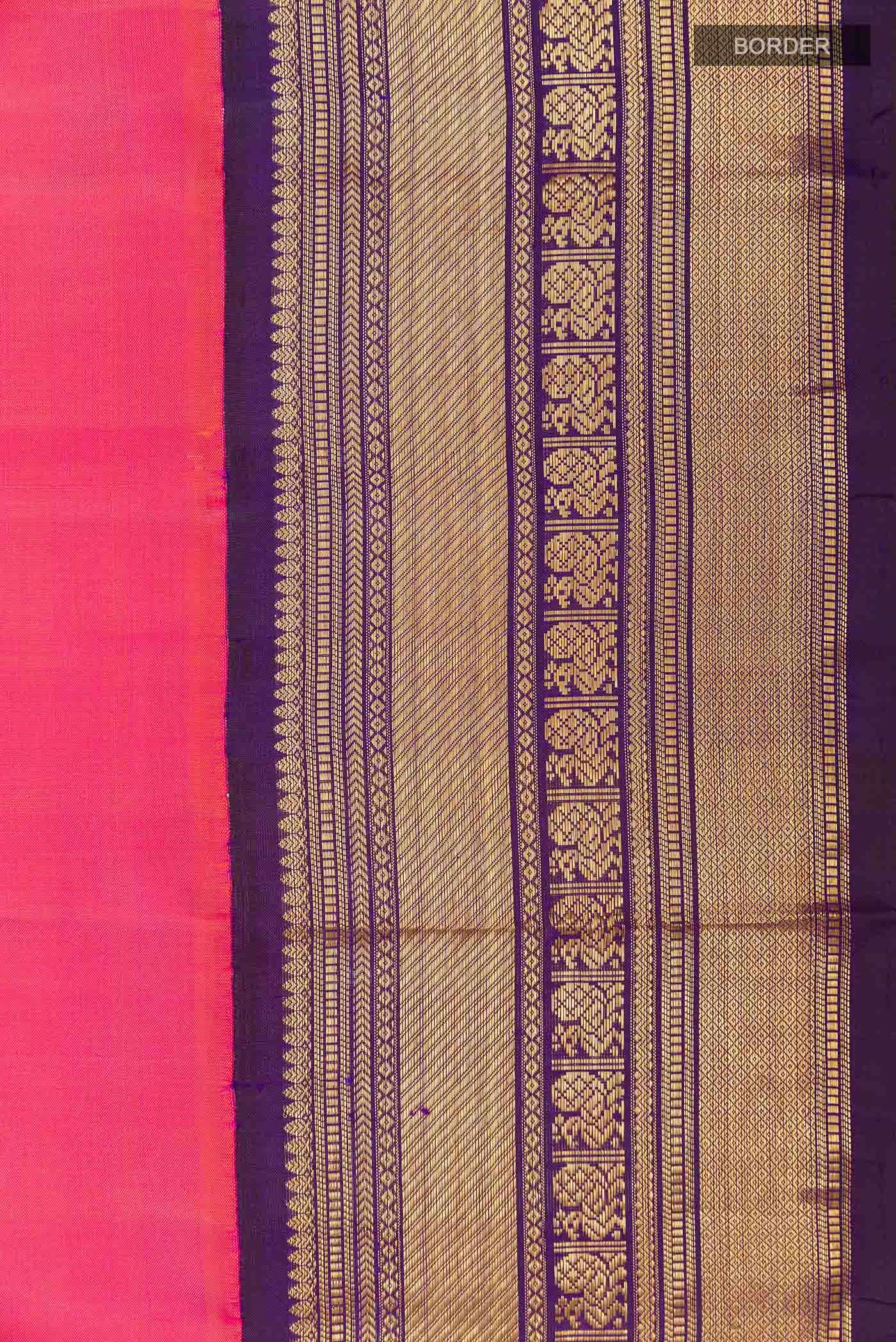 Pink Kanchipuram Silk Saree