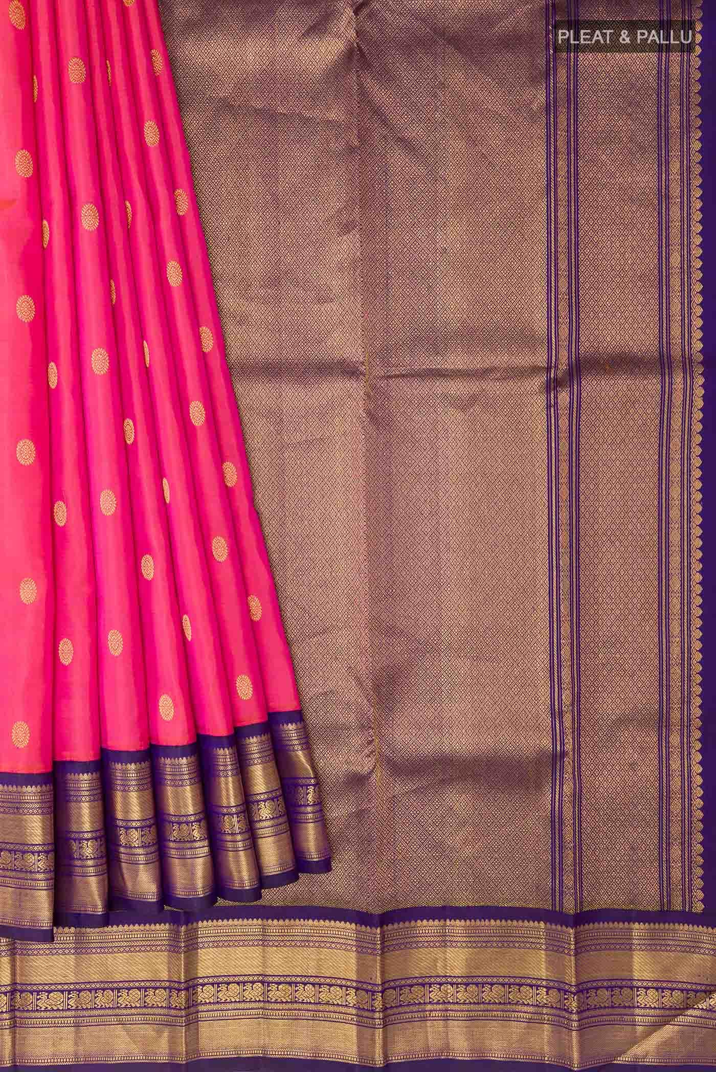Pink Kanchipuram Silk Saree
