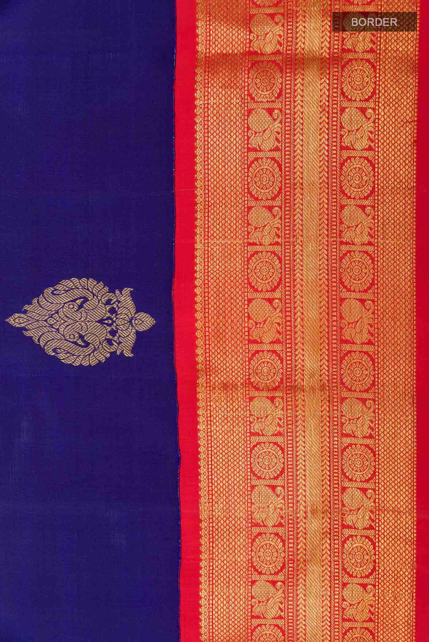 Navy Blue Kanchipuram Silk Saree