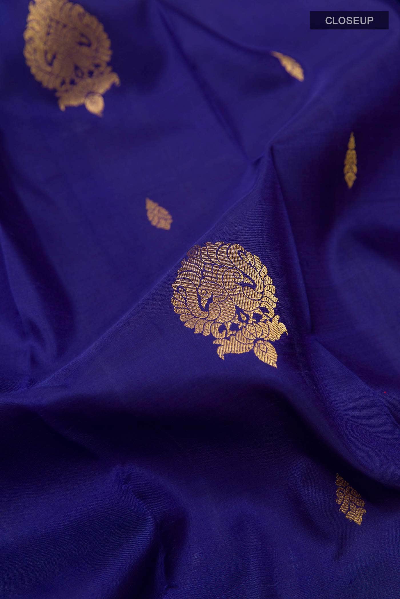 Navy Blue Kanchipuram Silk Saree