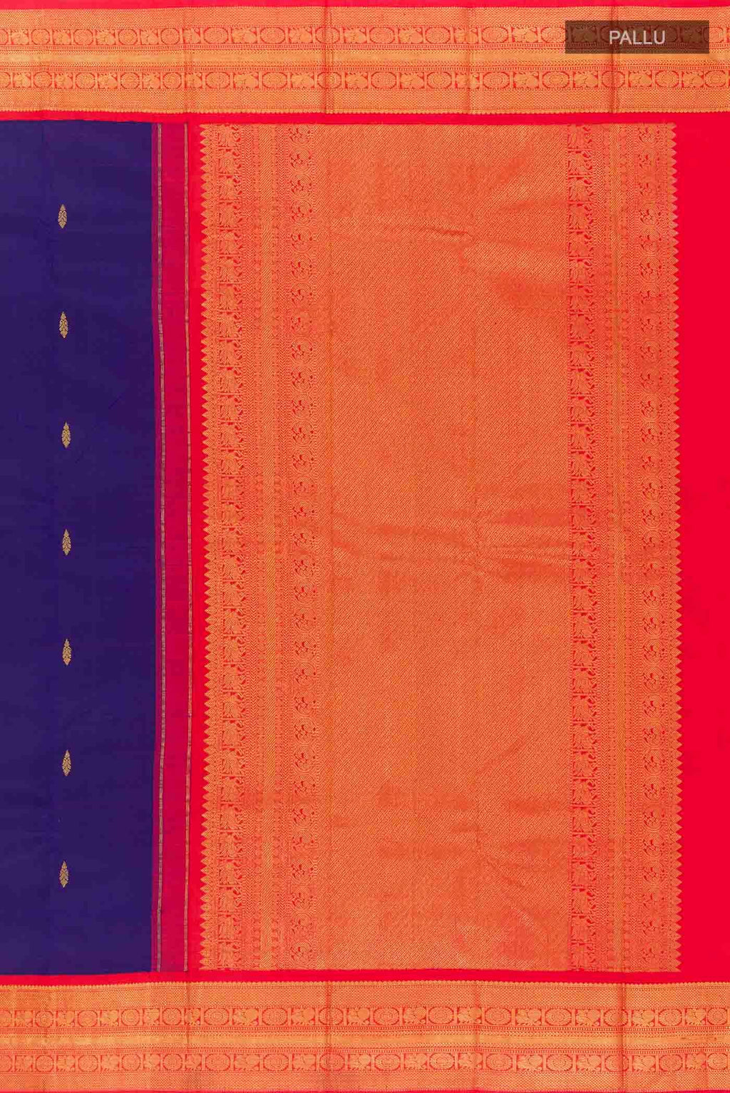 Navy Blue Kanchipuram Silk Saree