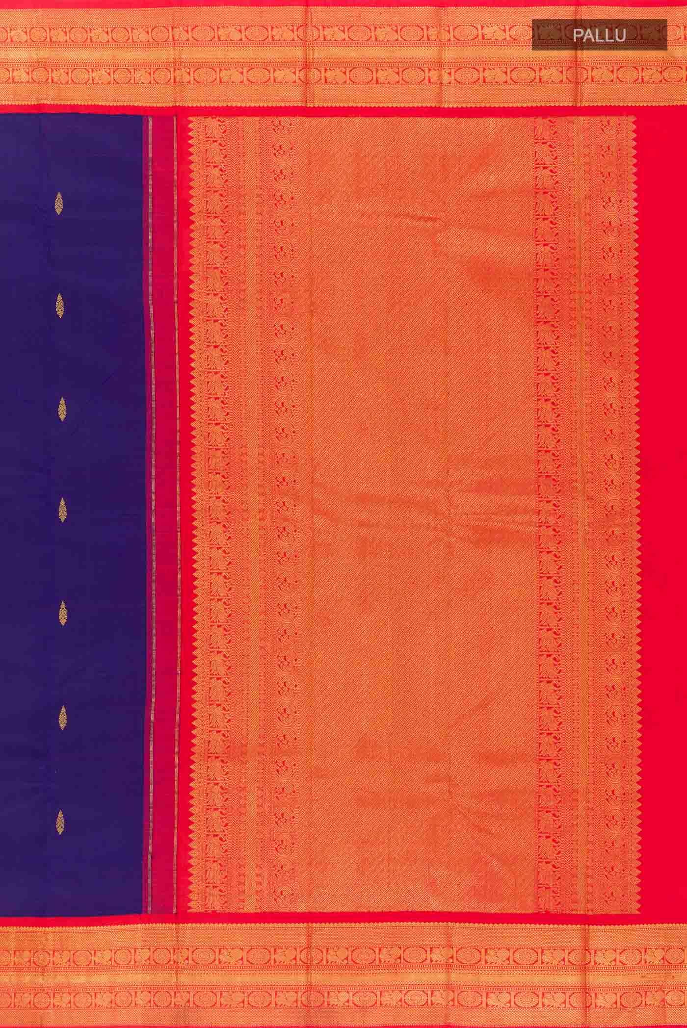 Navy Blue Kanchipuram Silk Saree