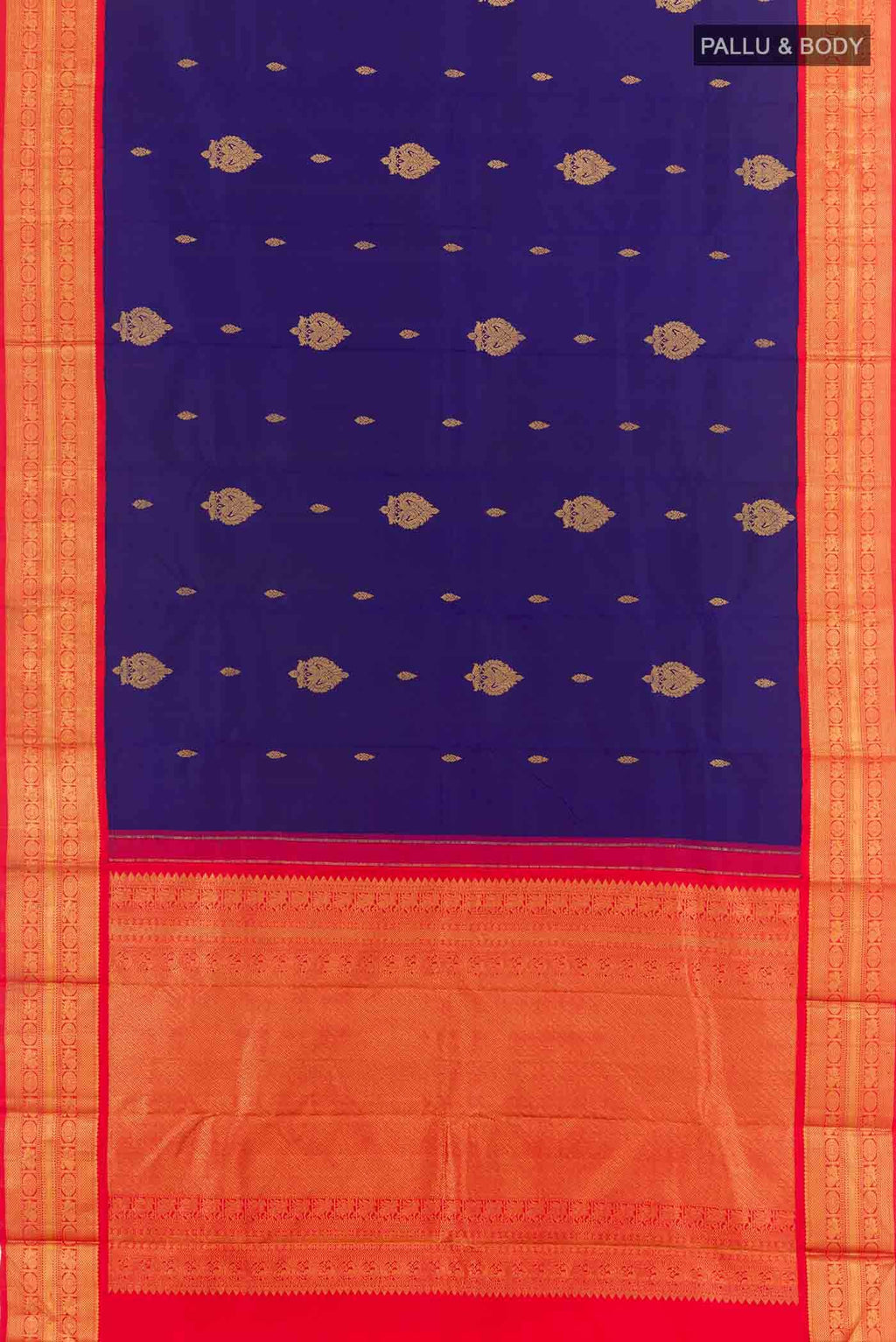 Navy Blue Kanchipuram Silk Saree