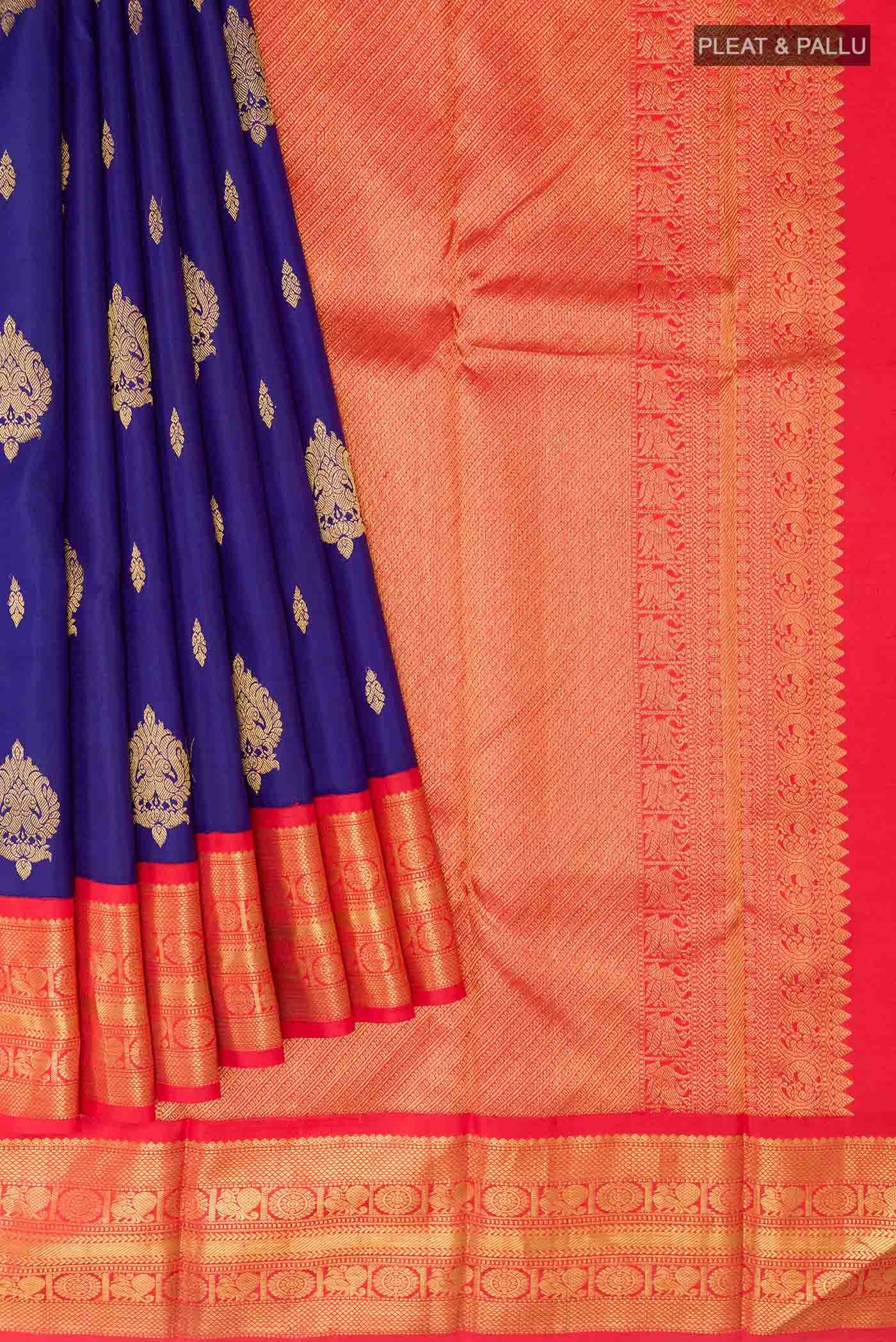Navy Blue Kanchipuram Silk Saree