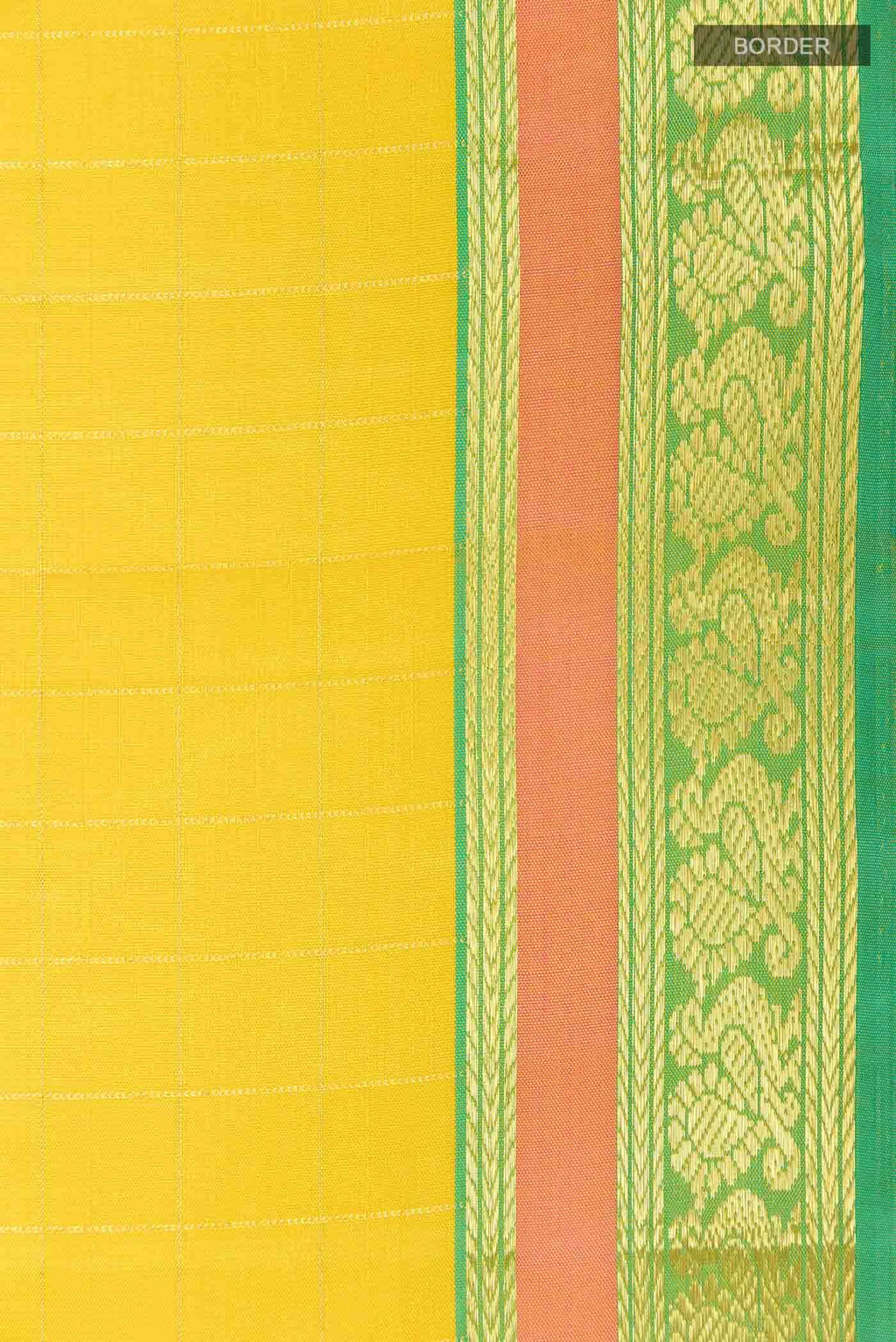 Yellow Kanchipuram Silk Saree
