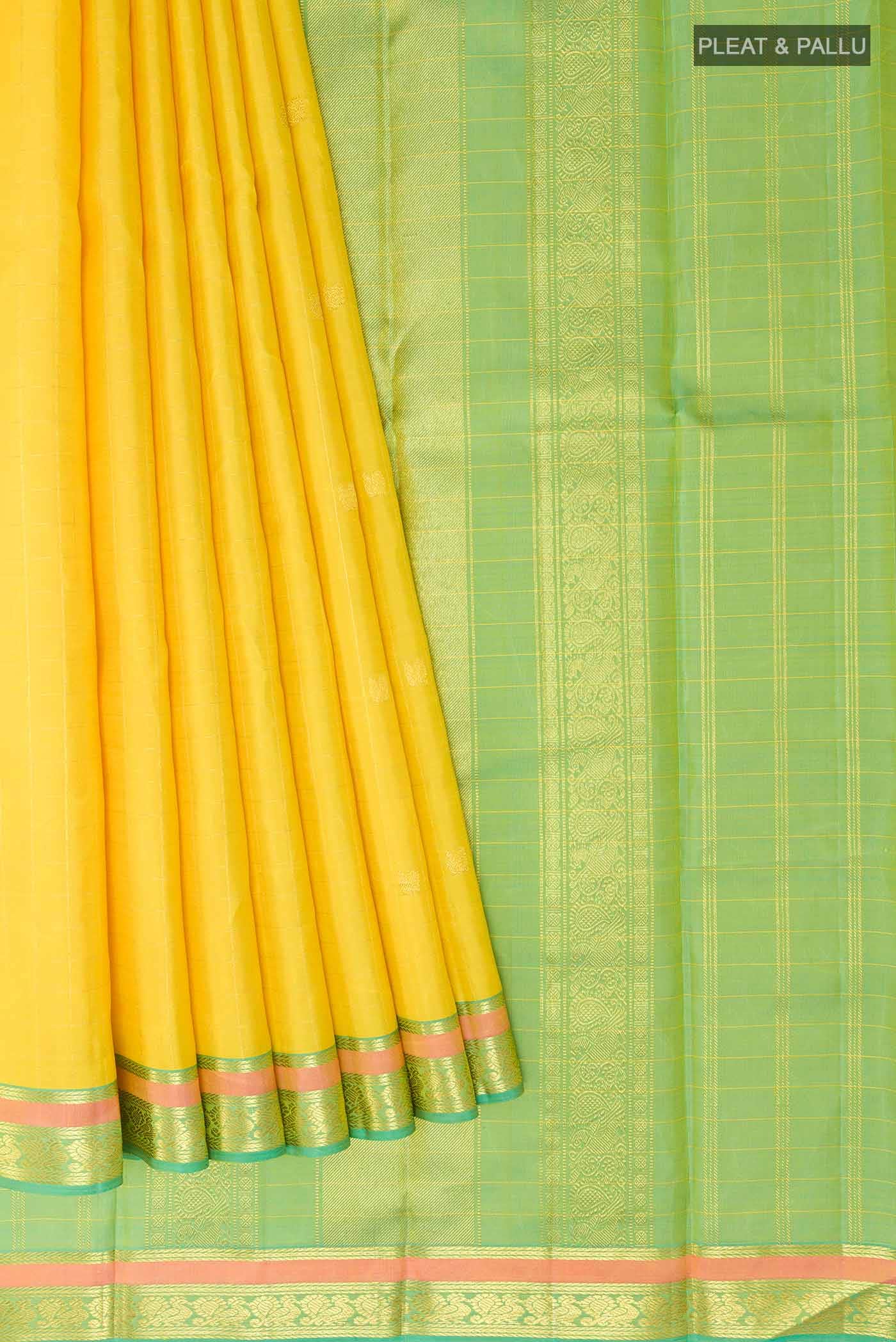 Yellow Kanchipuram Silk Saree