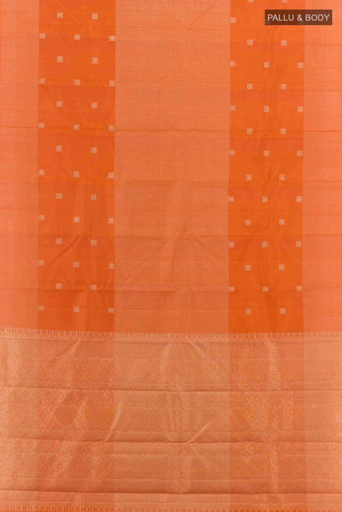 Orange Kanchipuram Silk Saree