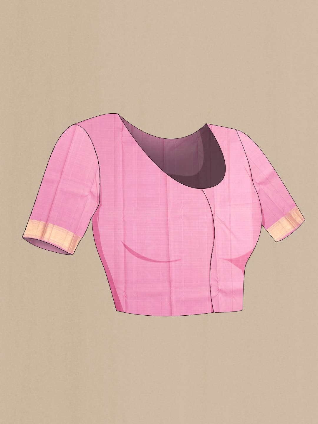 Pink Kanchipuram Silk Saree