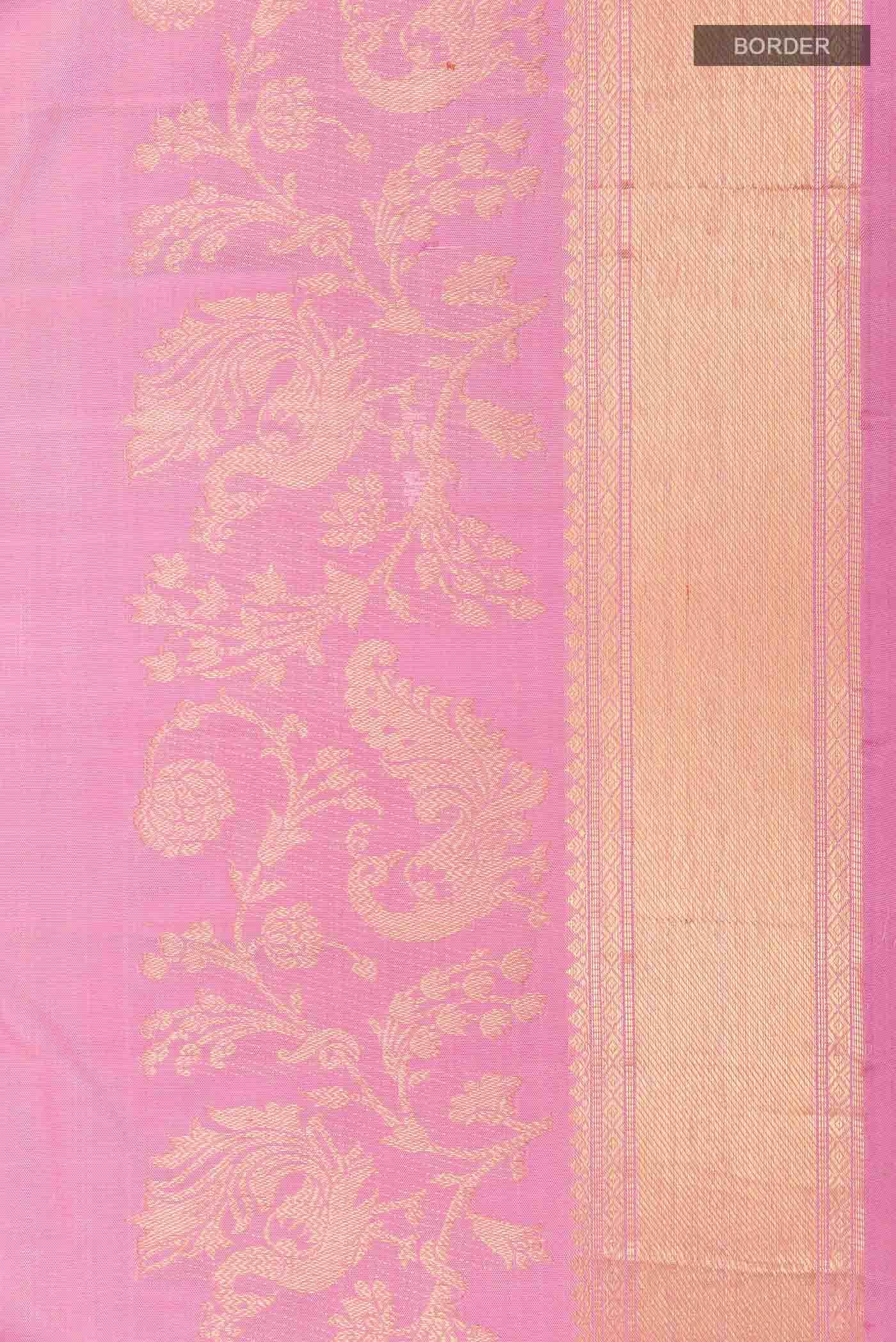 Pink Kanchipuram Silk Saree